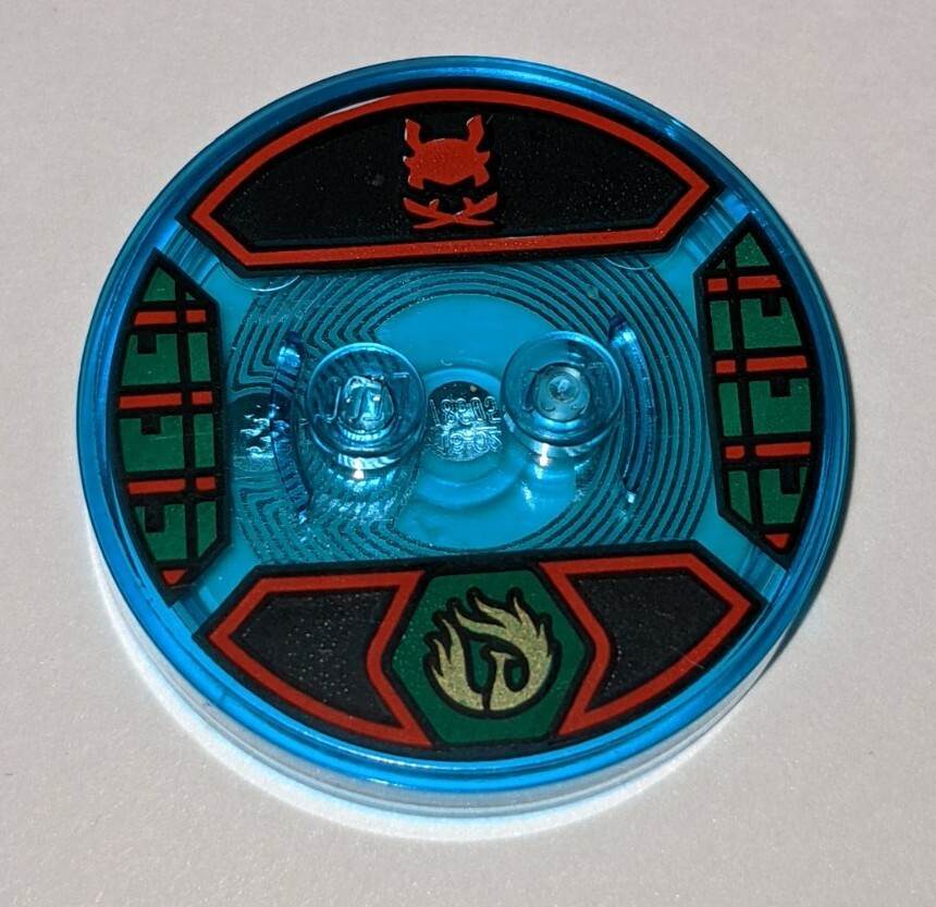 Lego Dimensions Ninjago Nya # 34 Tag base disc Gold Symbol & Red Ninja Pattern