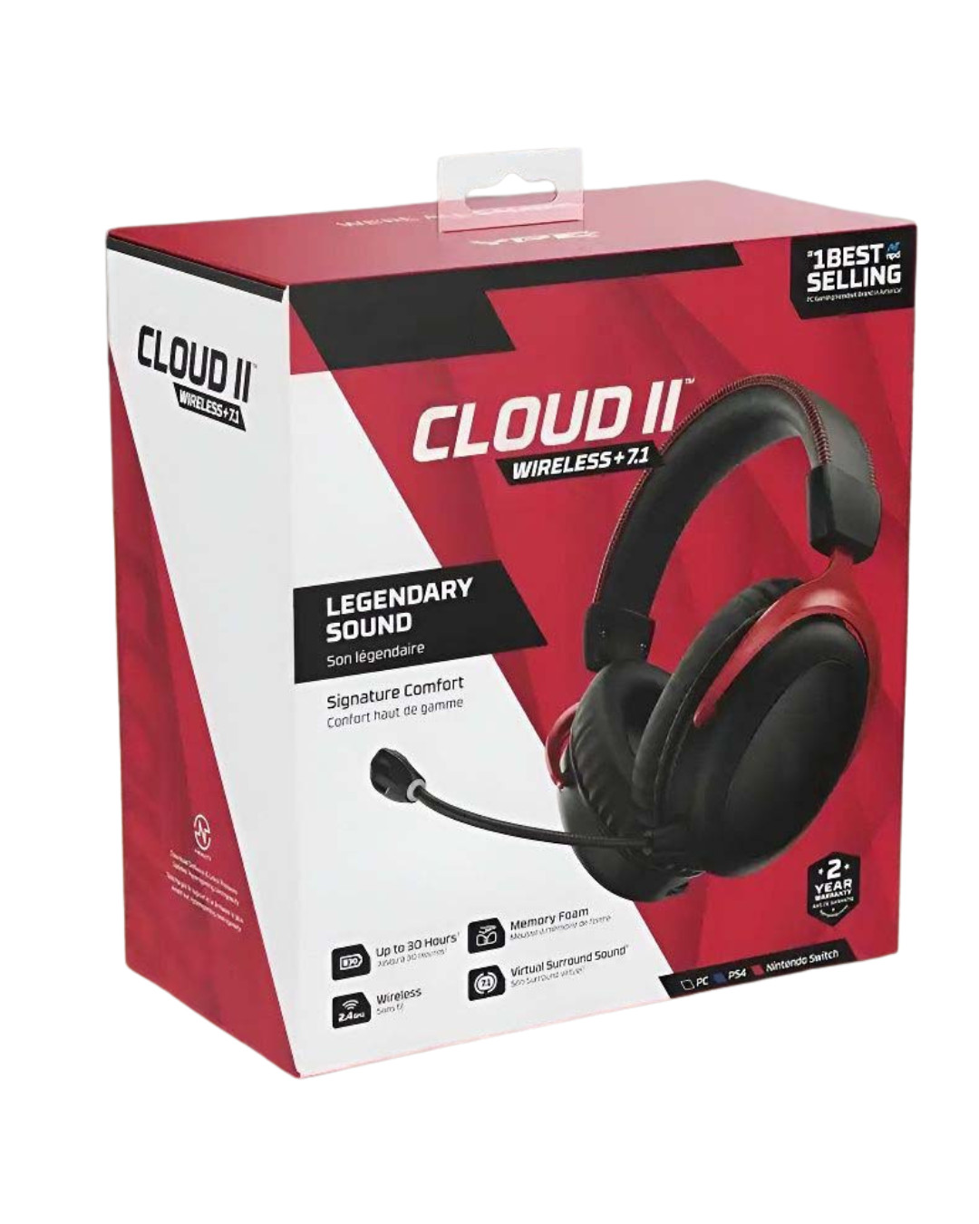 HyperX Cloud II Wired Gaming Headset PC/PS5/PS4/Xbox w/7.1 Audio/Noise Canceling