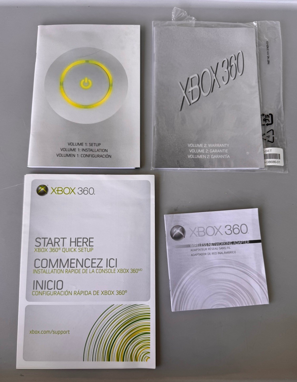 Xbox 360 60G Console With Game Cords WiFi Adaptor Manual Box Tested W/ Black Ops