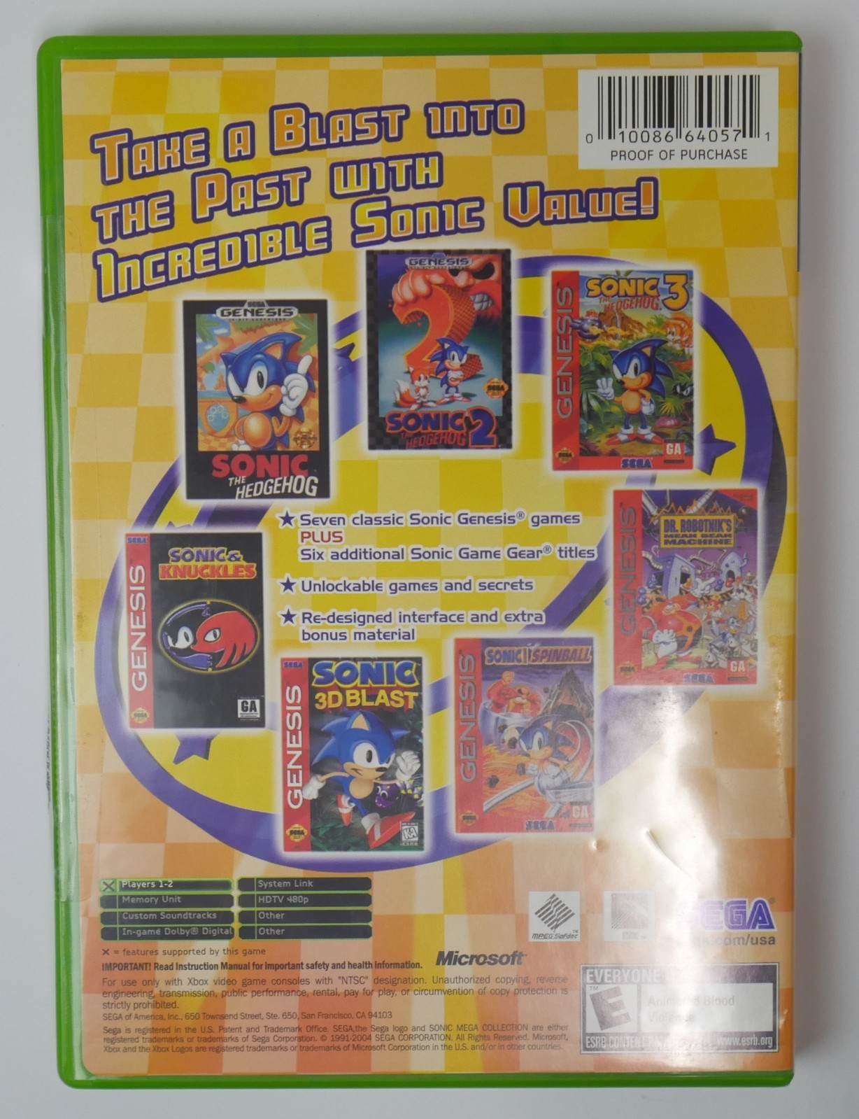 Sonic Mega Collection Plus (Xbox, 2004) COMPLETE