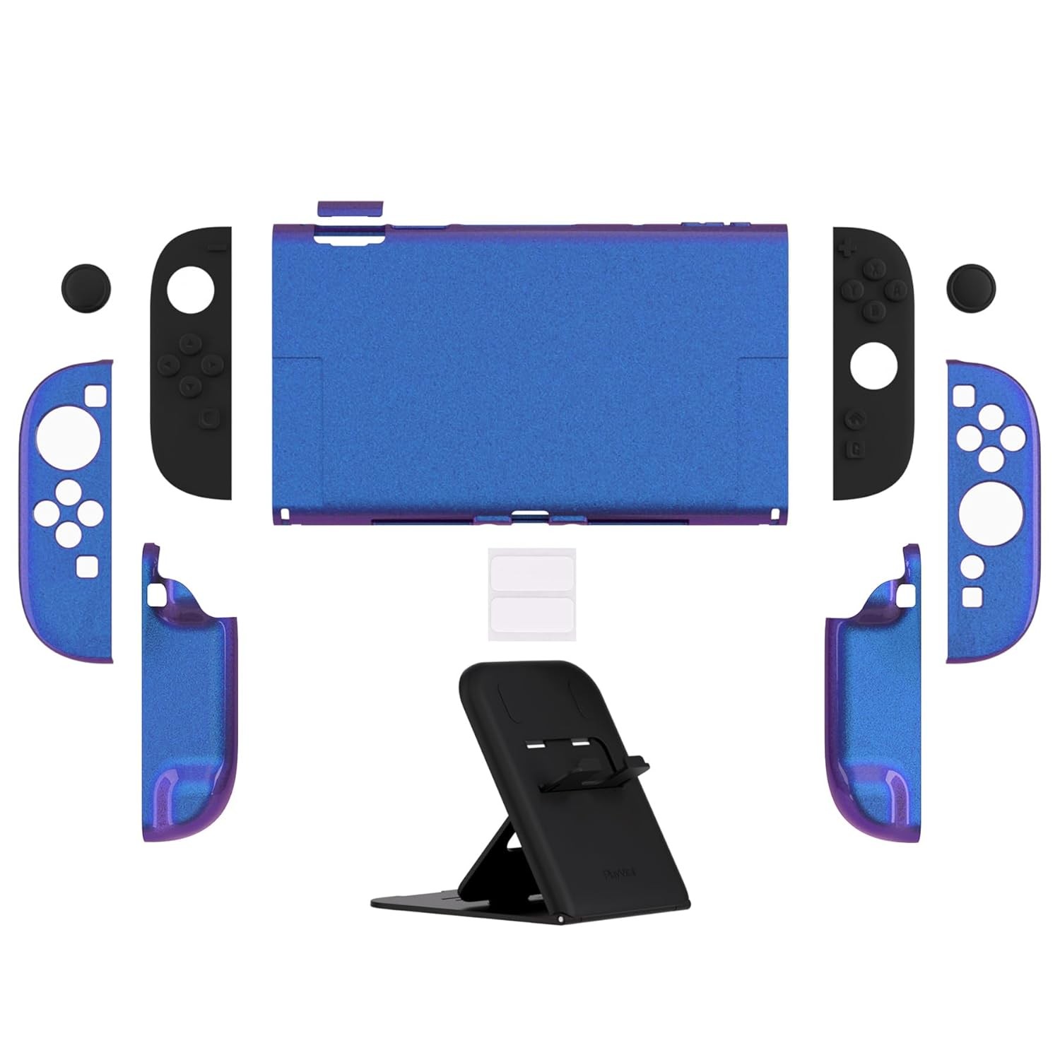 PlayVital Glossy Protective Case for Nintendo Switch 2 -Chameleon Purple Blue