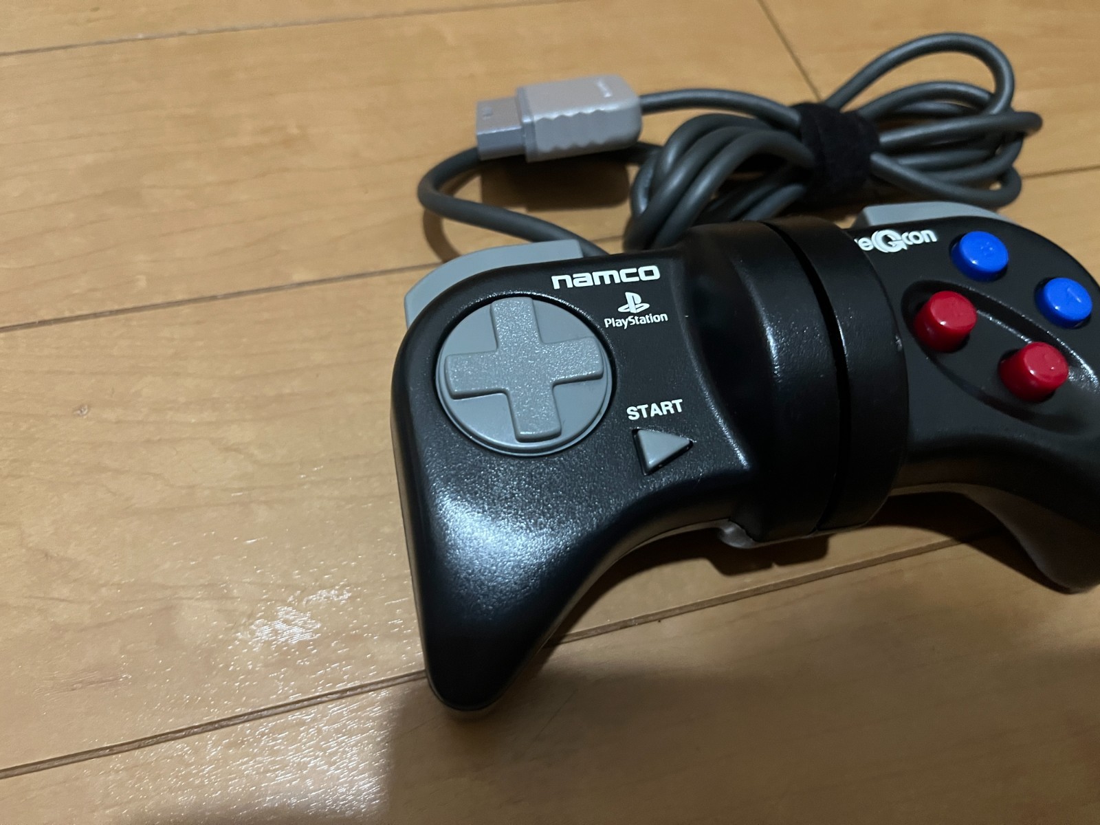 PS1 NEGCON BLACK Controller & BOX & Manual NAMCO PlayStation