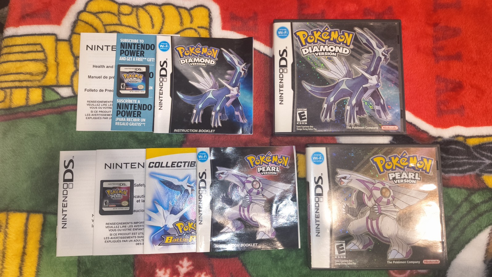 Pokemon Diamond Version + Pokemon Pearl Version Nintendo DS CIB Great Condition!