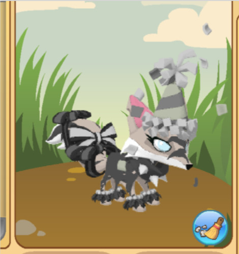 Animal Jam Classic (AJC) Silver/White Party Hat *Read Description!*