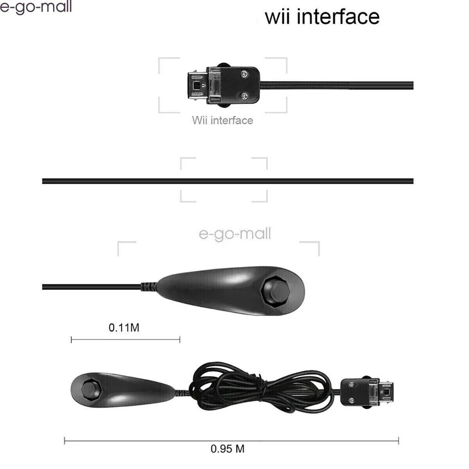 2 in 1 Motion Plus Wii Rmote Nunchuck Controller for Nintendo Wii/Wii U Game