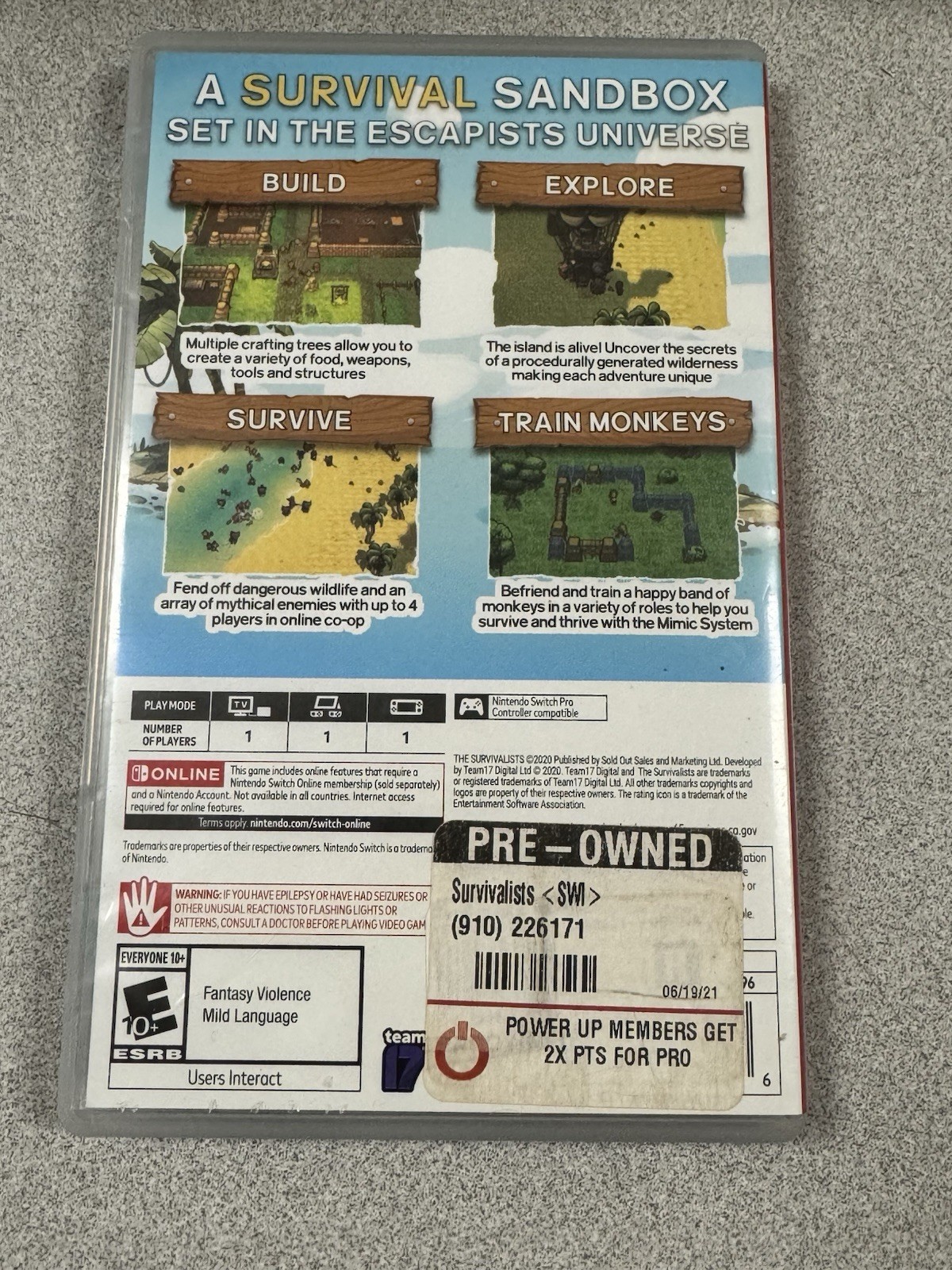 The Survivalists Nintendo Switch Tested Free US Shipping