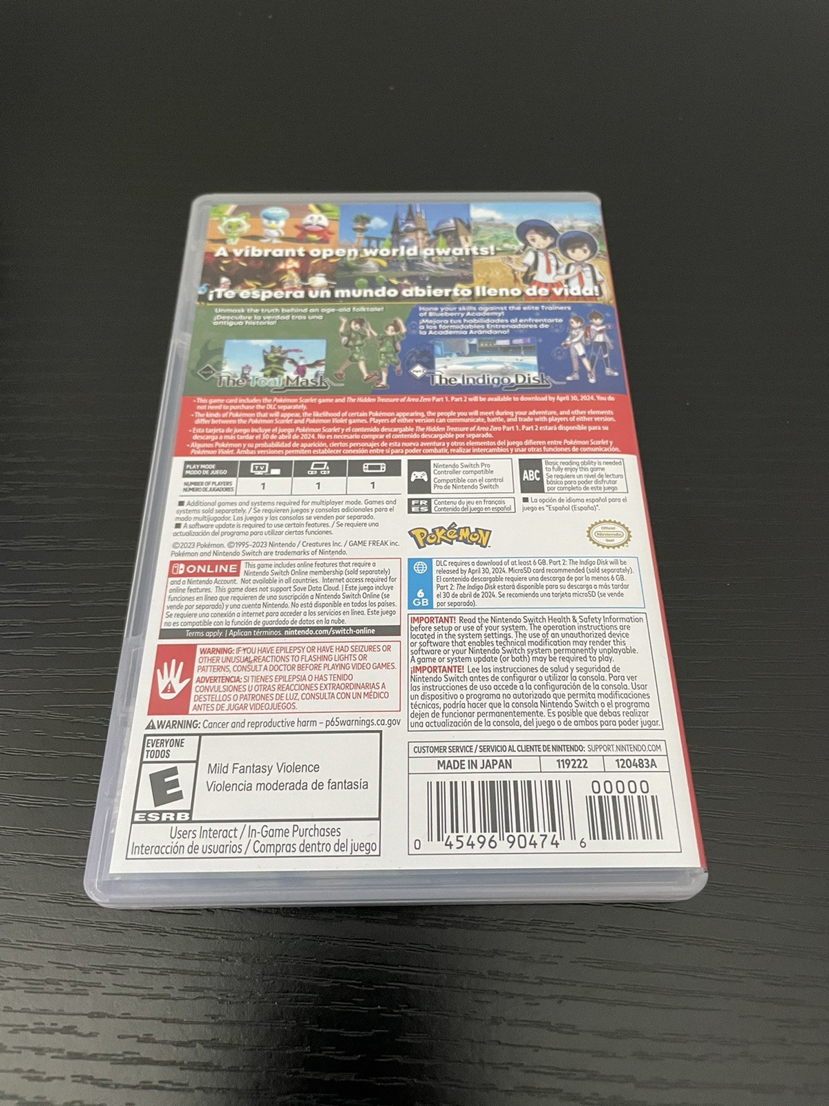 COMPLETE Pokemon Scarlet + The Hidden Treasure of Area Zero (Nintendo Switch)