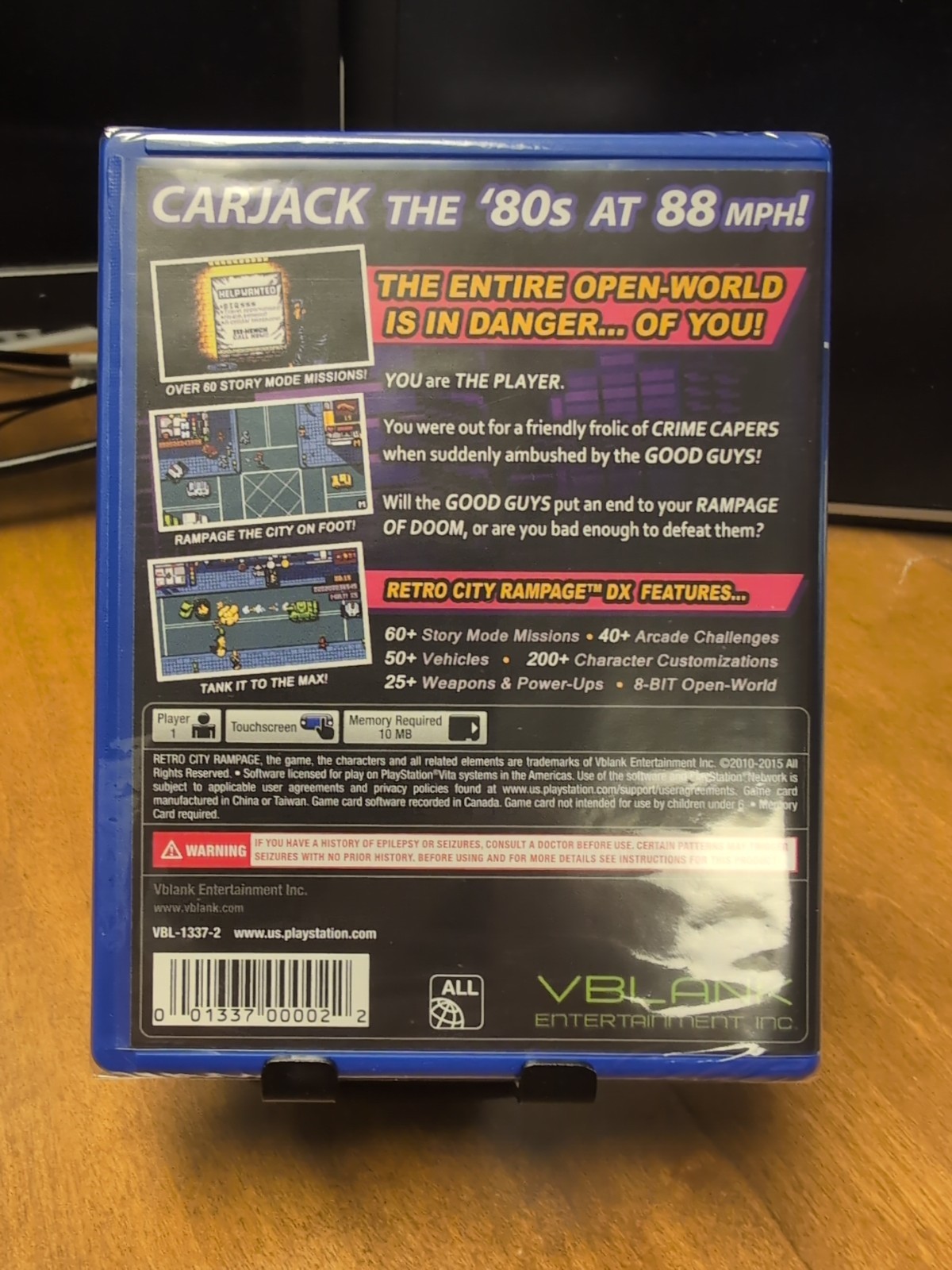 Retro City Rampage DX (Sony PlayStation Vita, 2015) Brand New Sealed PS