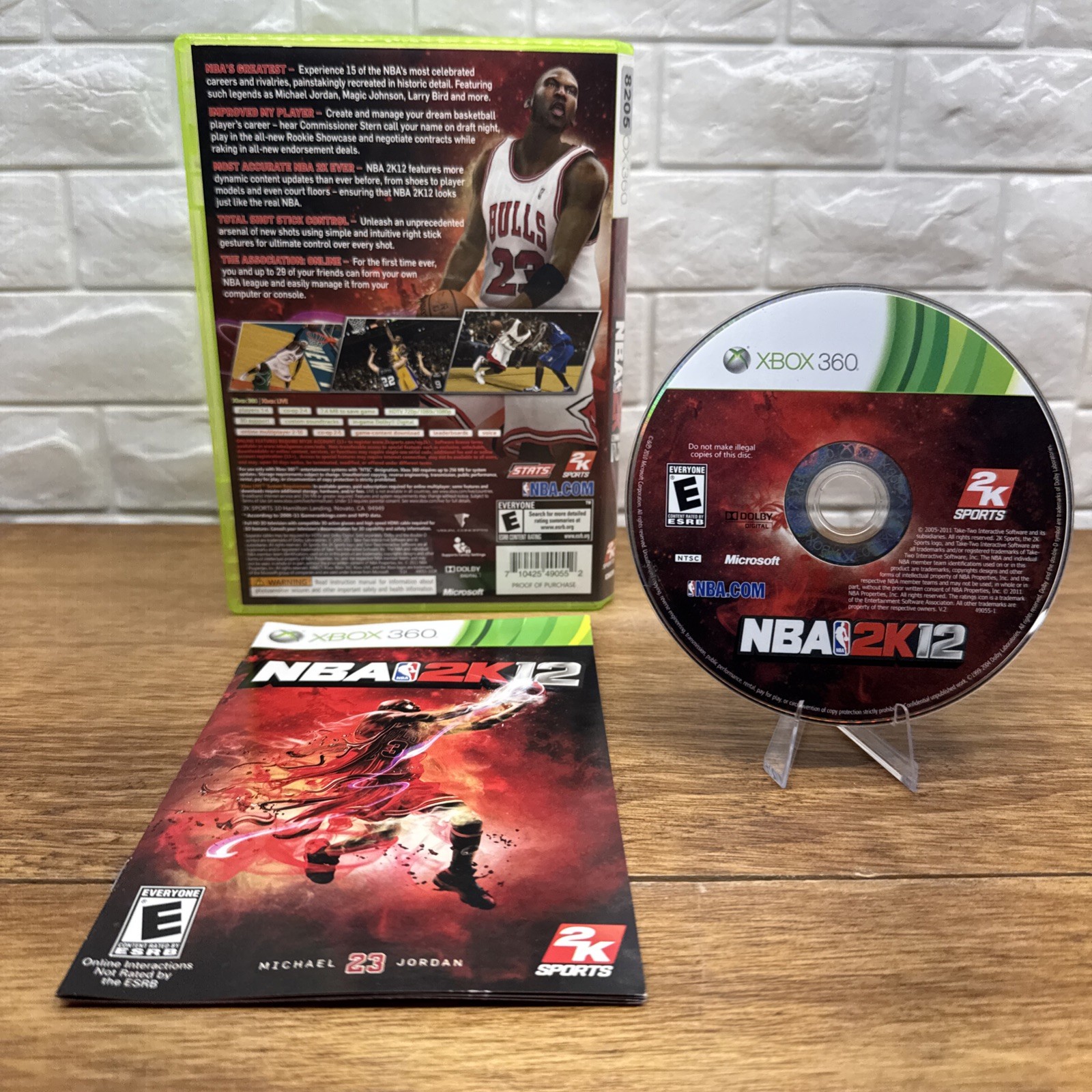 NBA 2K12 (Microsoft Xbox 360, 2011) Jordan Cover CIB Refurbished 1 Yr Warranty
