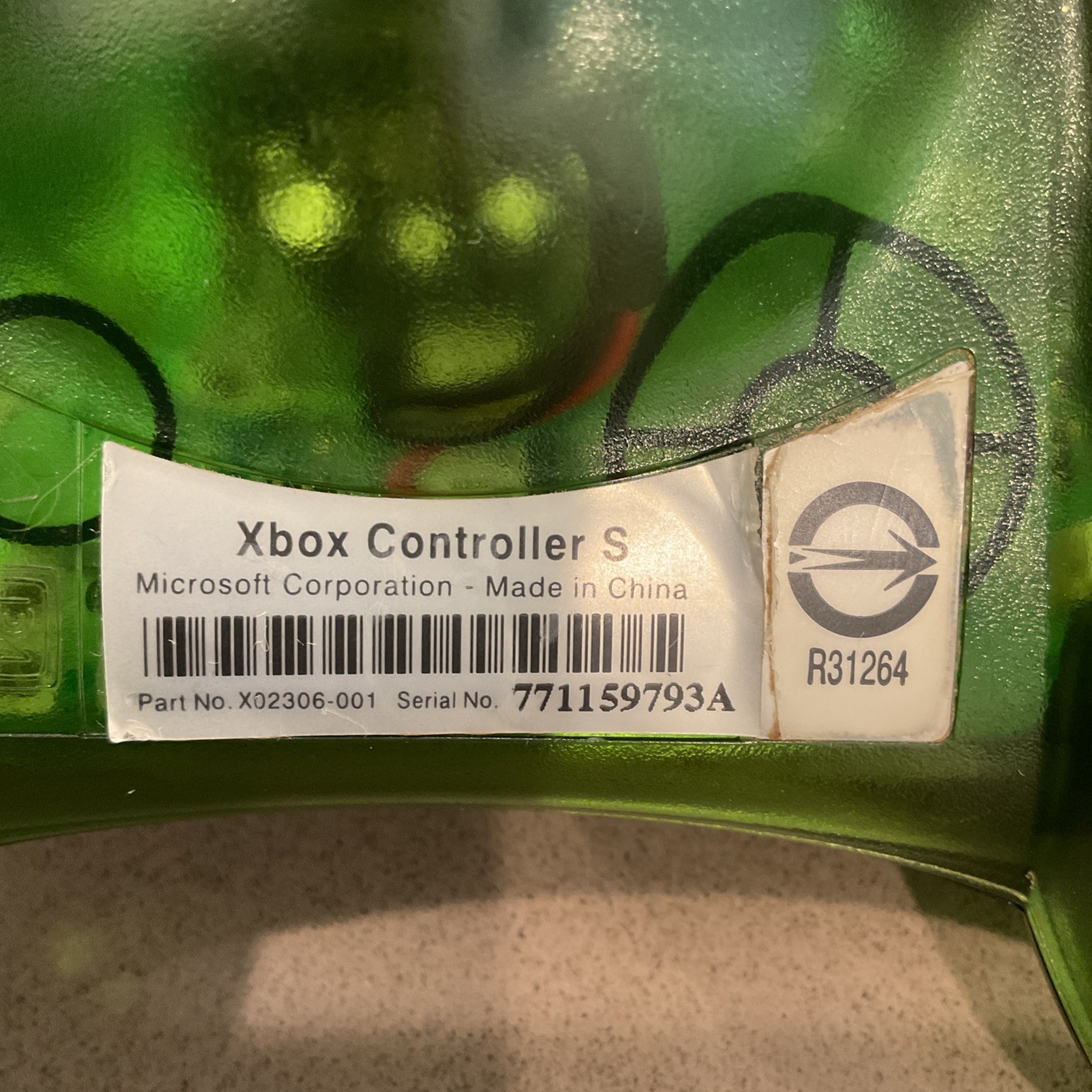 Original Xbox Limited Special Edition Halo LOGO Green OEM S Type Controller OEM