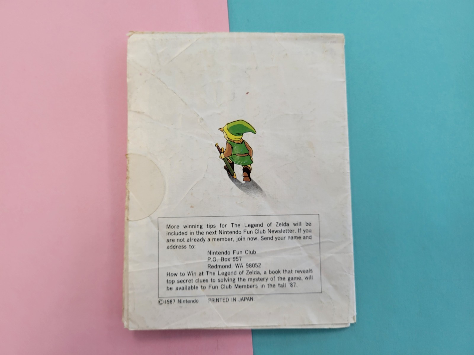 Vtg 1987 LEGEND OF ZELDA Nintendo NES Original Maps & Strategies Fold-Out Insert