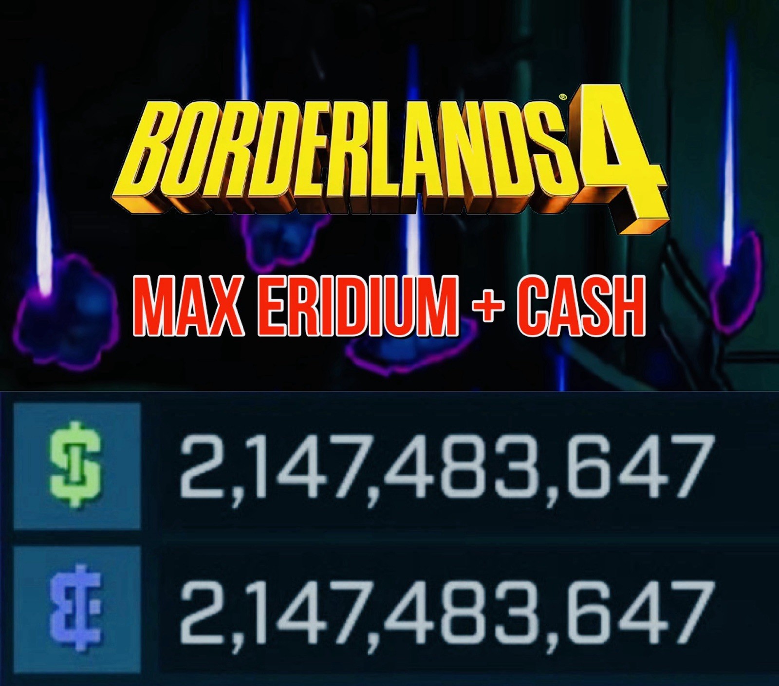 Borderlands 4 Max 2 Billion Eridium + Cash / Money Drop XBOX X/S PS5 PC