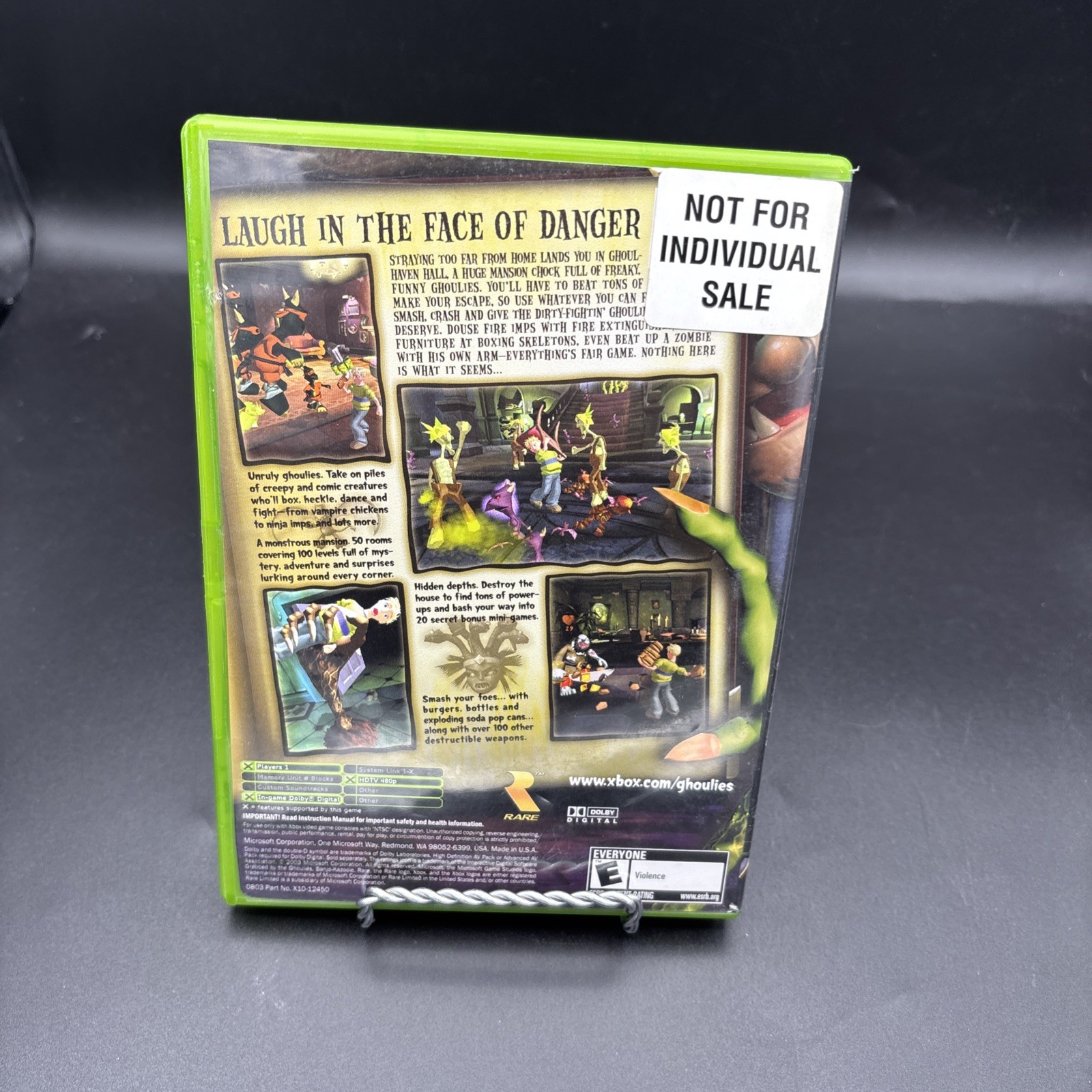 Grabbed by the Ghoulies (Microsoft Xbox, 2003) W/ Manual / Tested & Working