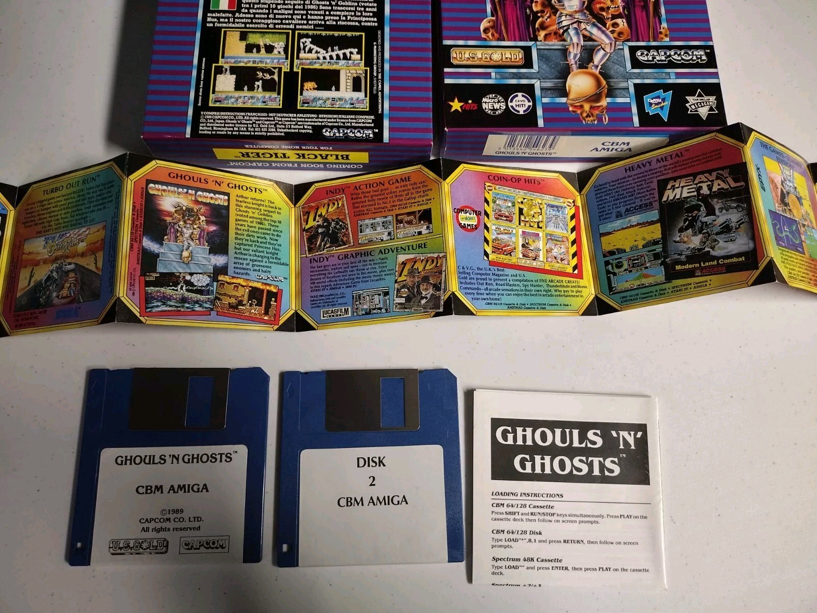 Ghouls ‘N Ghosts Capcom Us Gold Commodore Amiga 500, 600, 1200 Rare in USA
