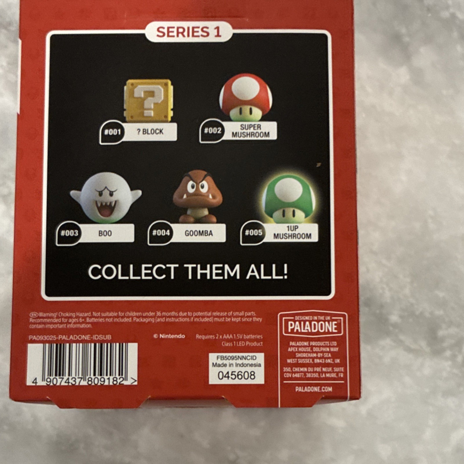 Super Mario 1UP Mushroom LED Icon Lamp Paladone #005 Nintendo Desk Light New Box