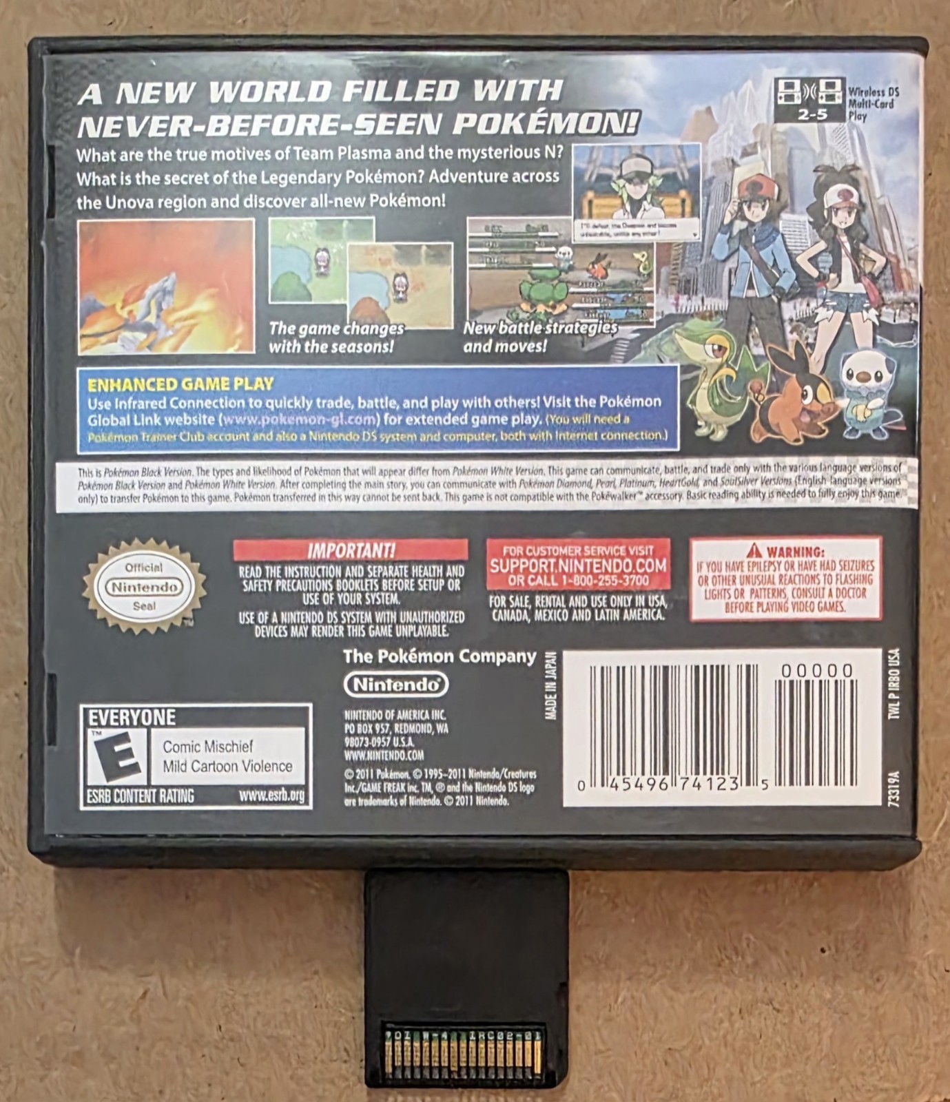 Pokemon Black Version 1 & 2 Bundle (Nintendo DS) Lot of 2- Cib Complete & Tested