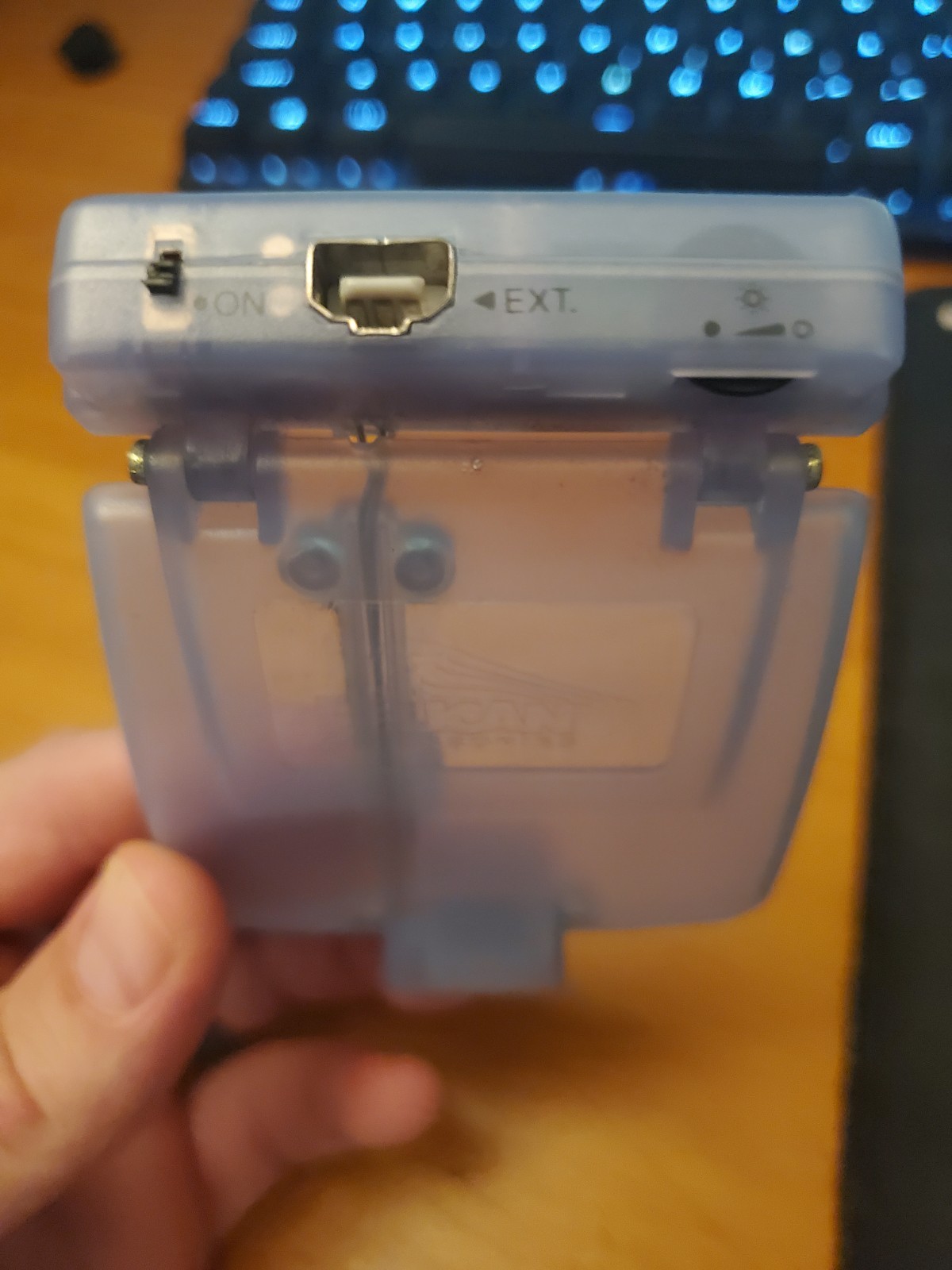 Gameboy Advance Pelican Light Screen Clear Purple Tested (Accessory Only!)