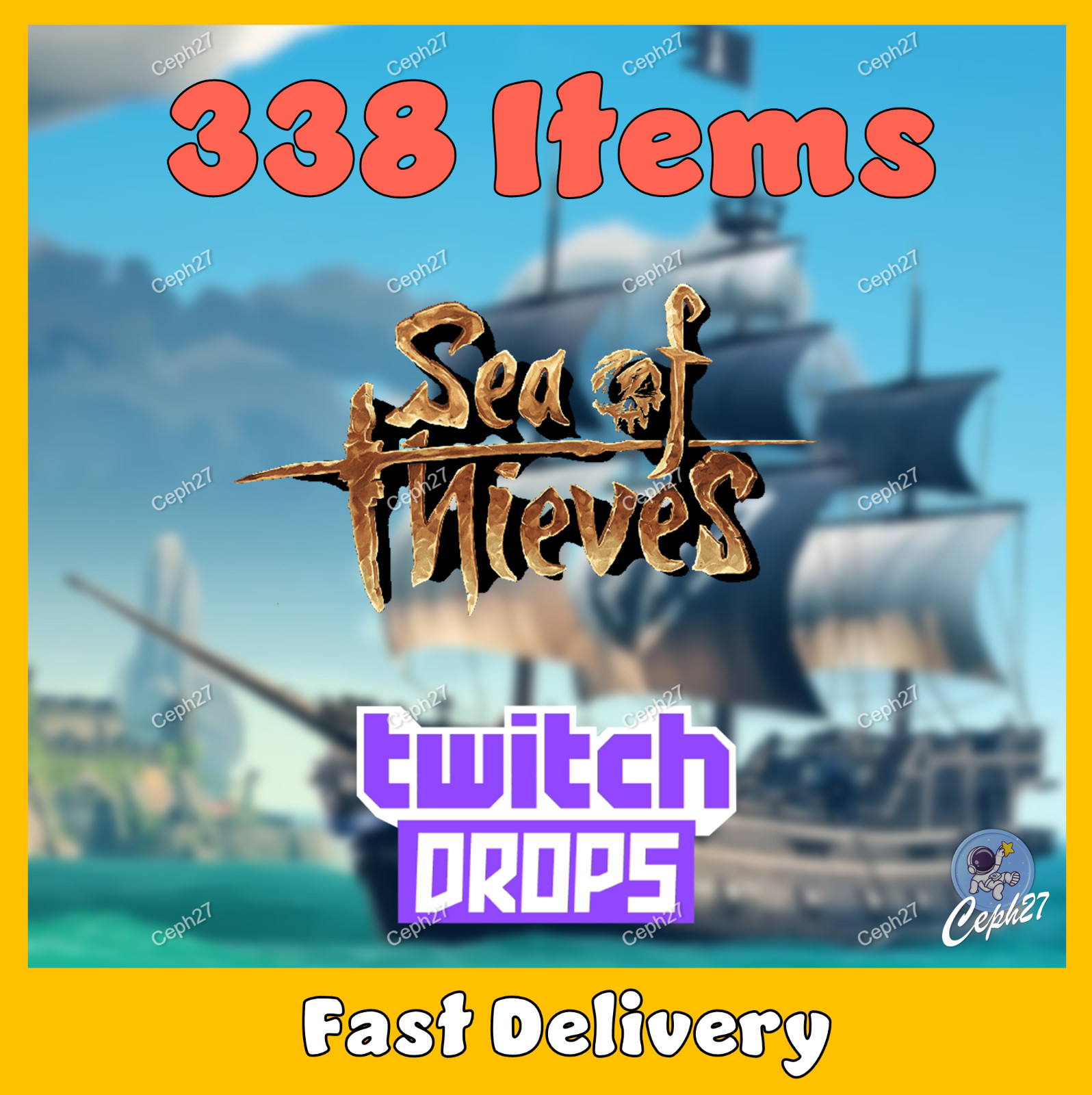 Sea of Thieves Twitch Drops – 11x Obsidian/GP/EWS/RMS… +1.2kk Gold – 338 Items