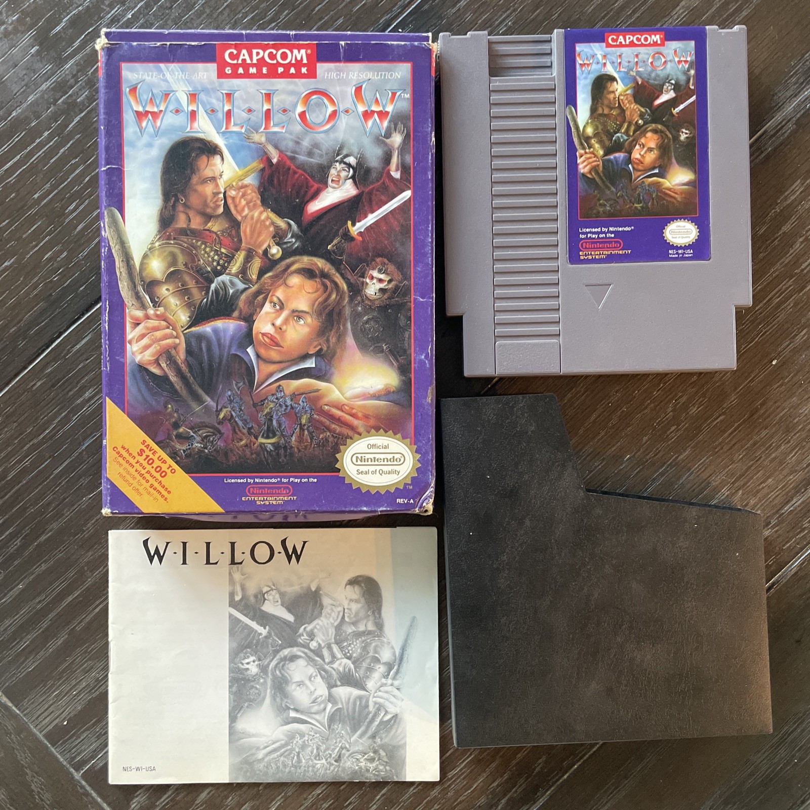 Willow for Nintendo NES Complete In Box CIB – Box, Game, Manual, Styrofoam