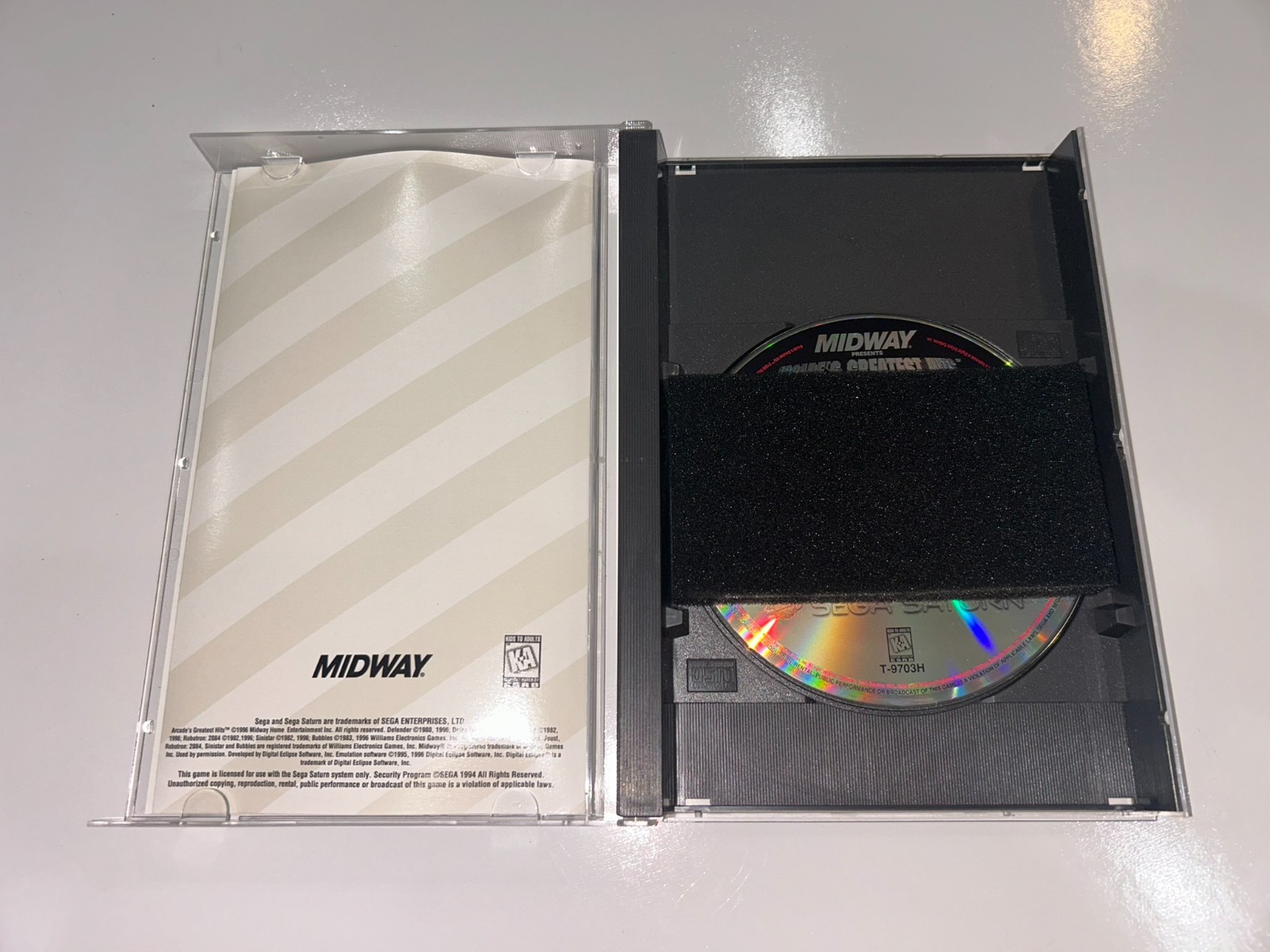 Midway Presents: Arcade’s Greatest Hits (Sega Saturn) CIB Complete w/Reg MINTY!