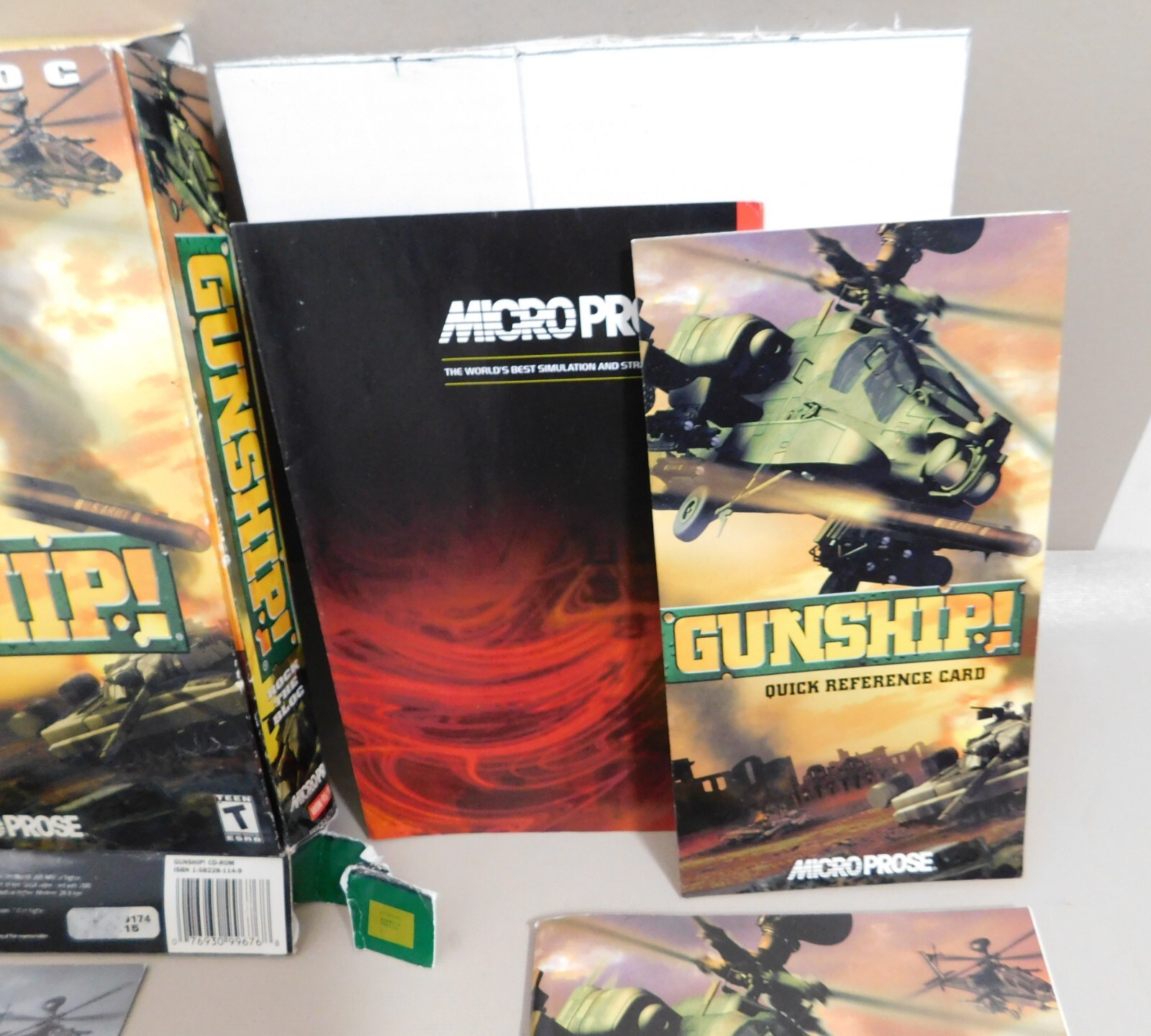 GUNSHIP! PC Big Box Attack Helicopter Simulation Game 2000 Micro Prose Complete
