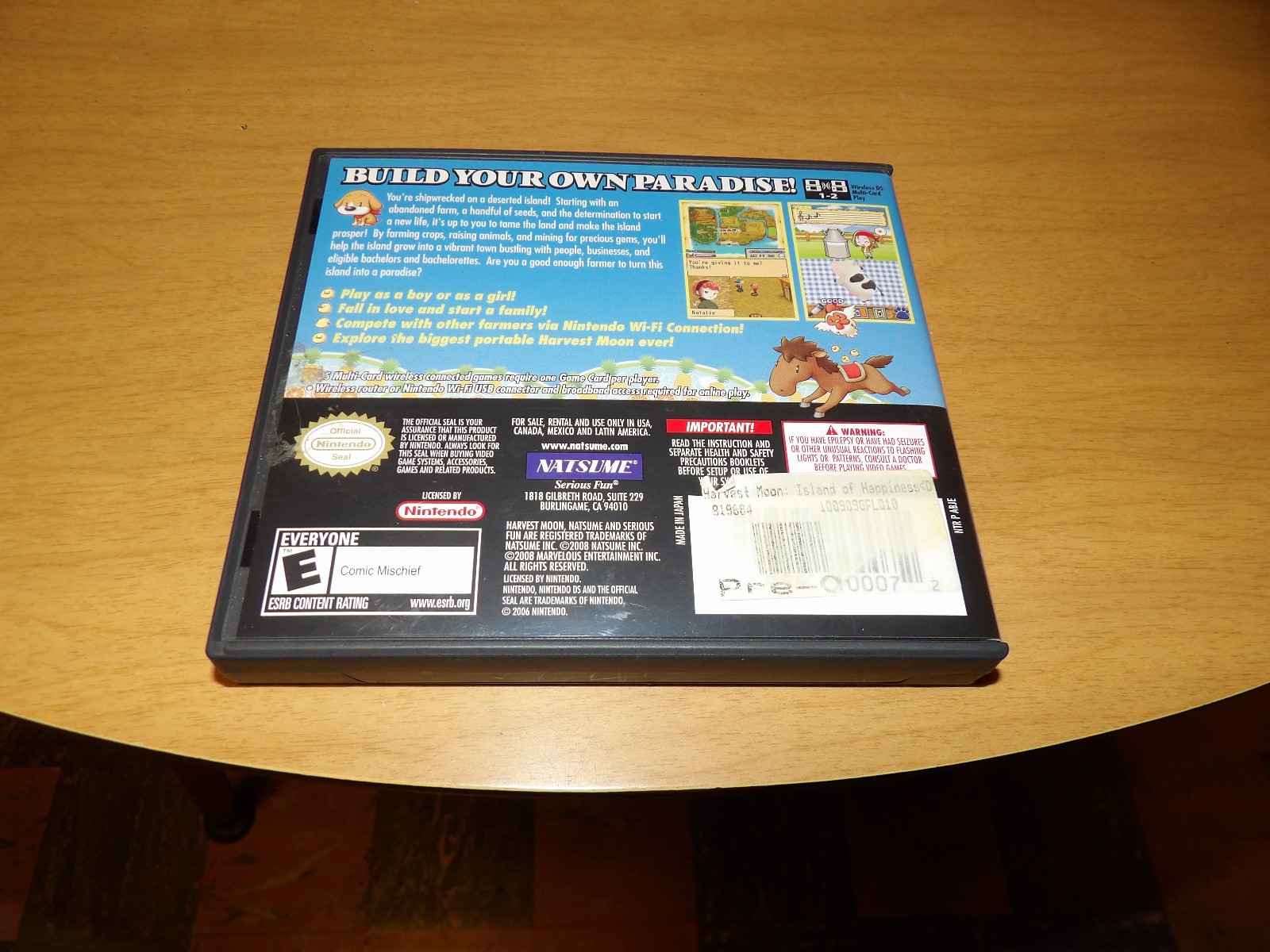 Harvest Moon DS: Island of Happiness (Nintendo DS, 2008) ~ CIB Complete in Box!!