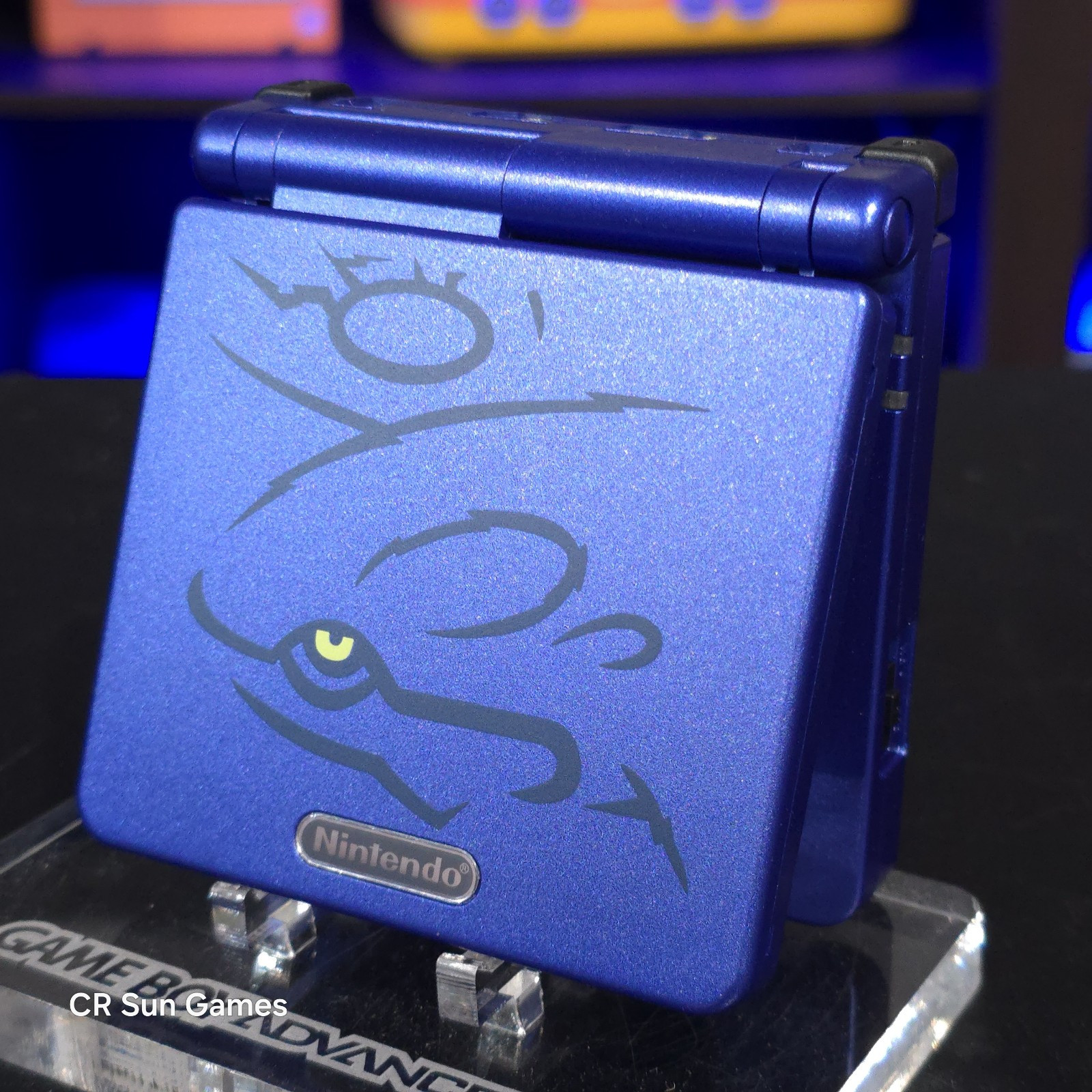 Blue Nintendo Game Boy Advance GBA SP IPS MOD Adjustable Brightness – Kyogre