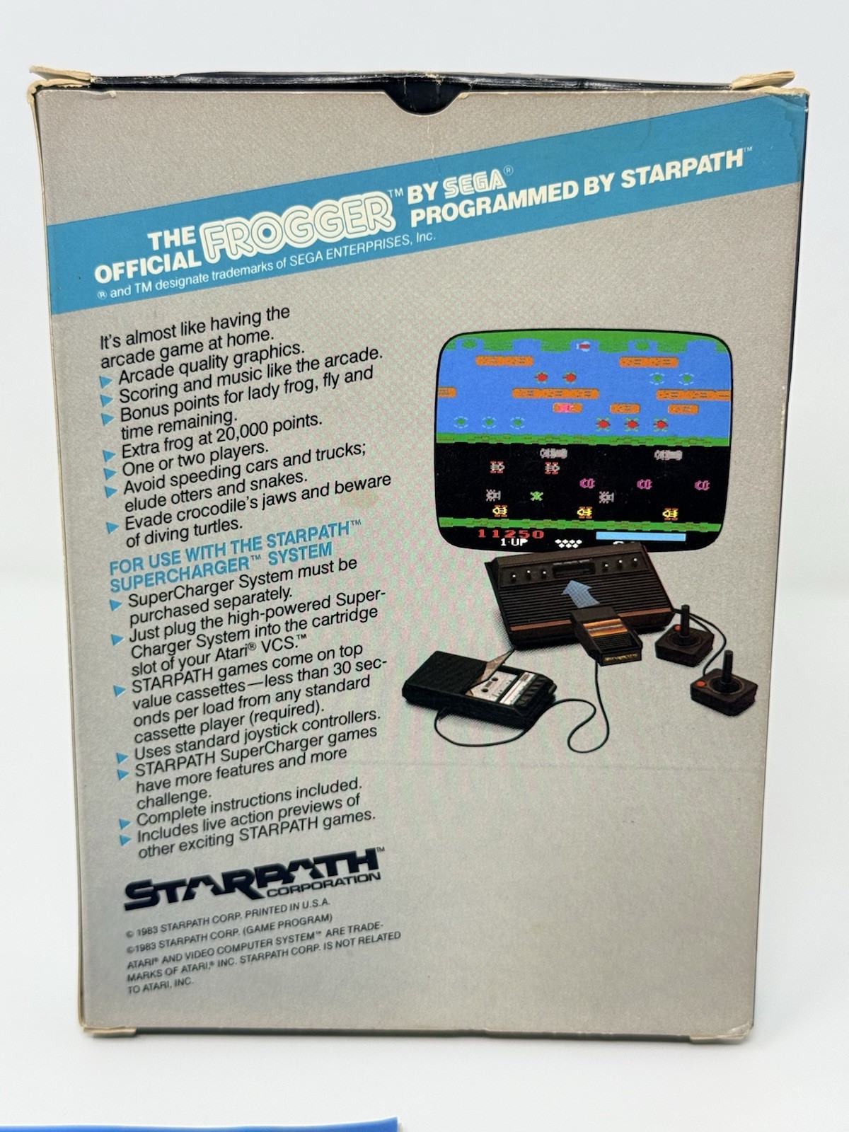 Frogger Atari 2600 Starpath Supercharger Arcadia Sega Complete CIB Tested