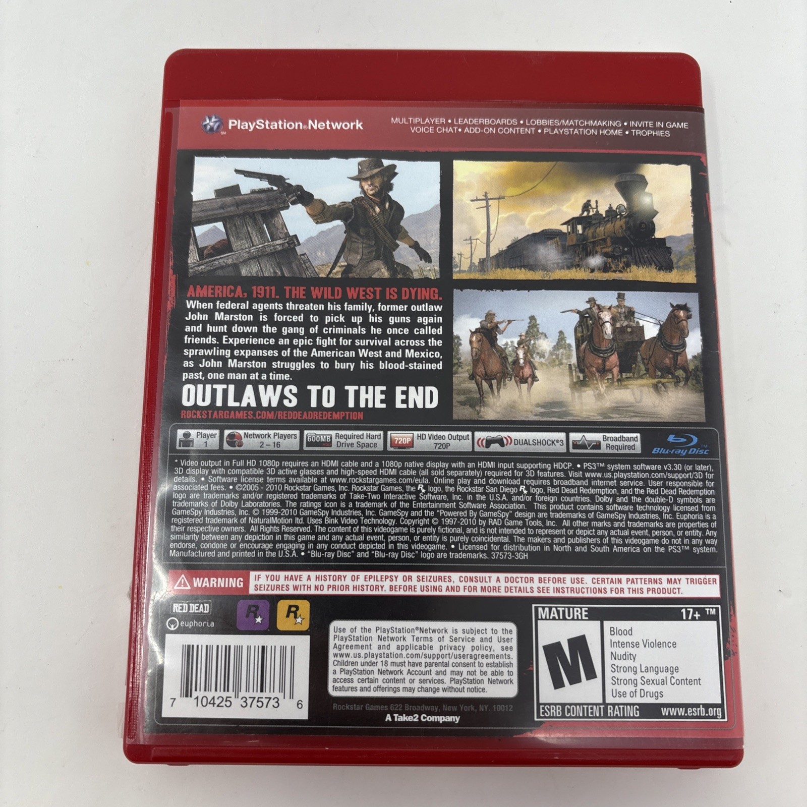 Red Dead Redemption Game of the Year Edition (PS3,2011) Map And Manual Included