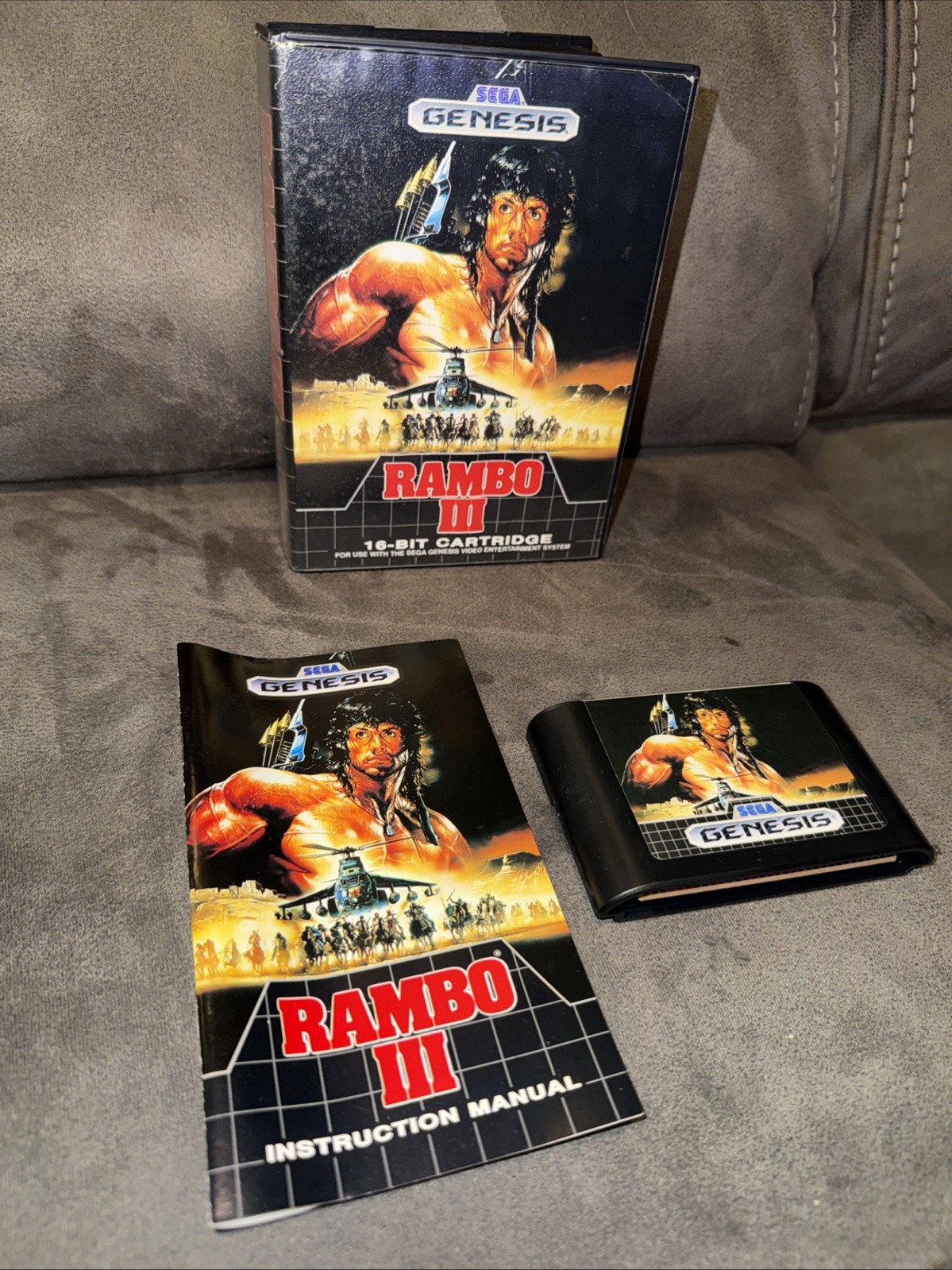 Rambo III (Sega Genesis Game Complete Manual Tested !