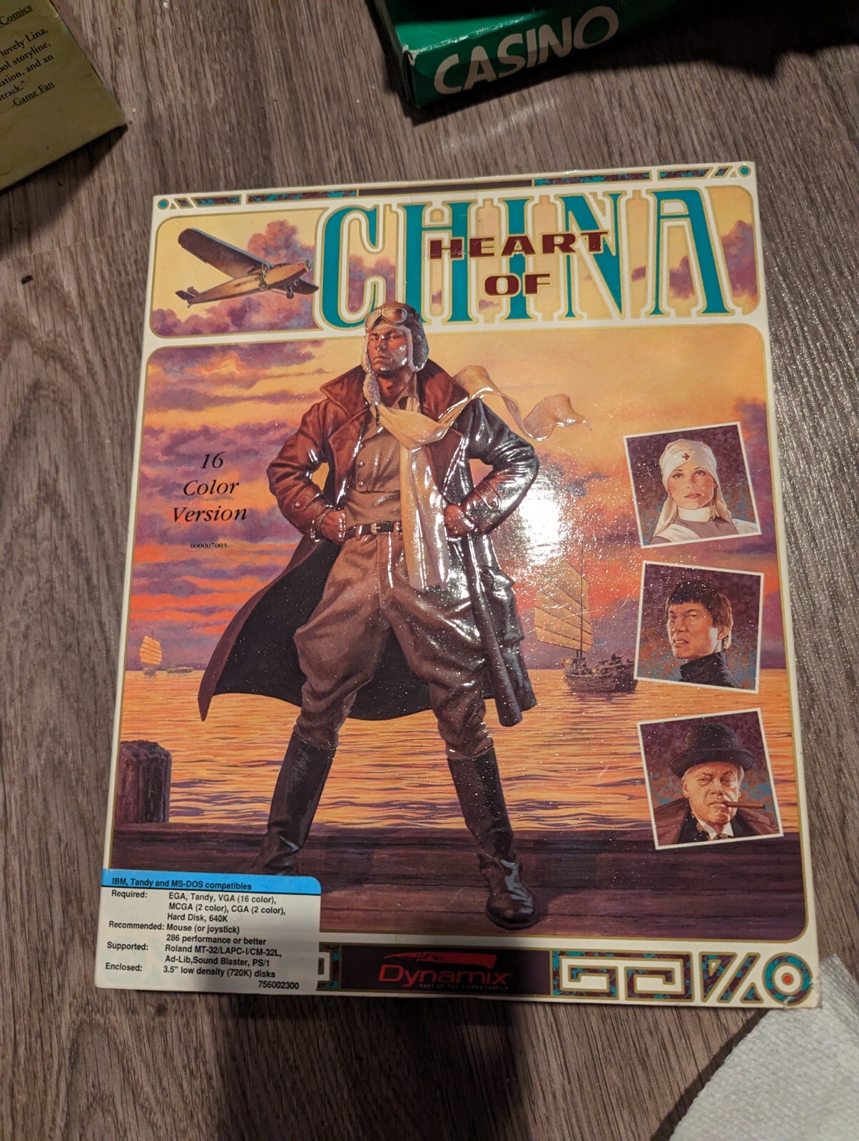 Heart of China (IBM PC Disk Box 5.25 inch MS DOS Box Game, 1991) – still sealed