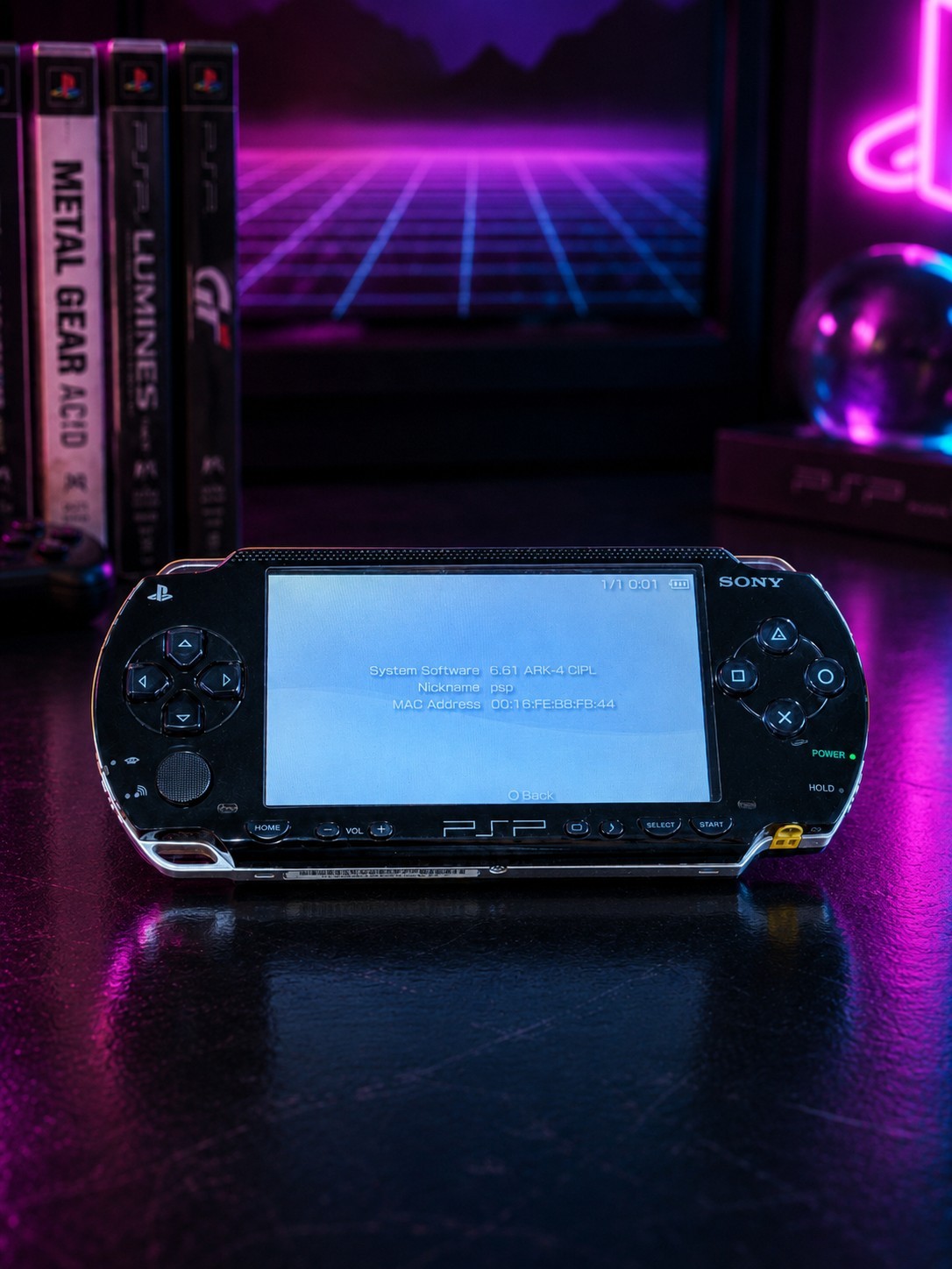 Sony PSP-1000 PlayStation Portable Black CIB 64GB Upgraded Firmware Tested
