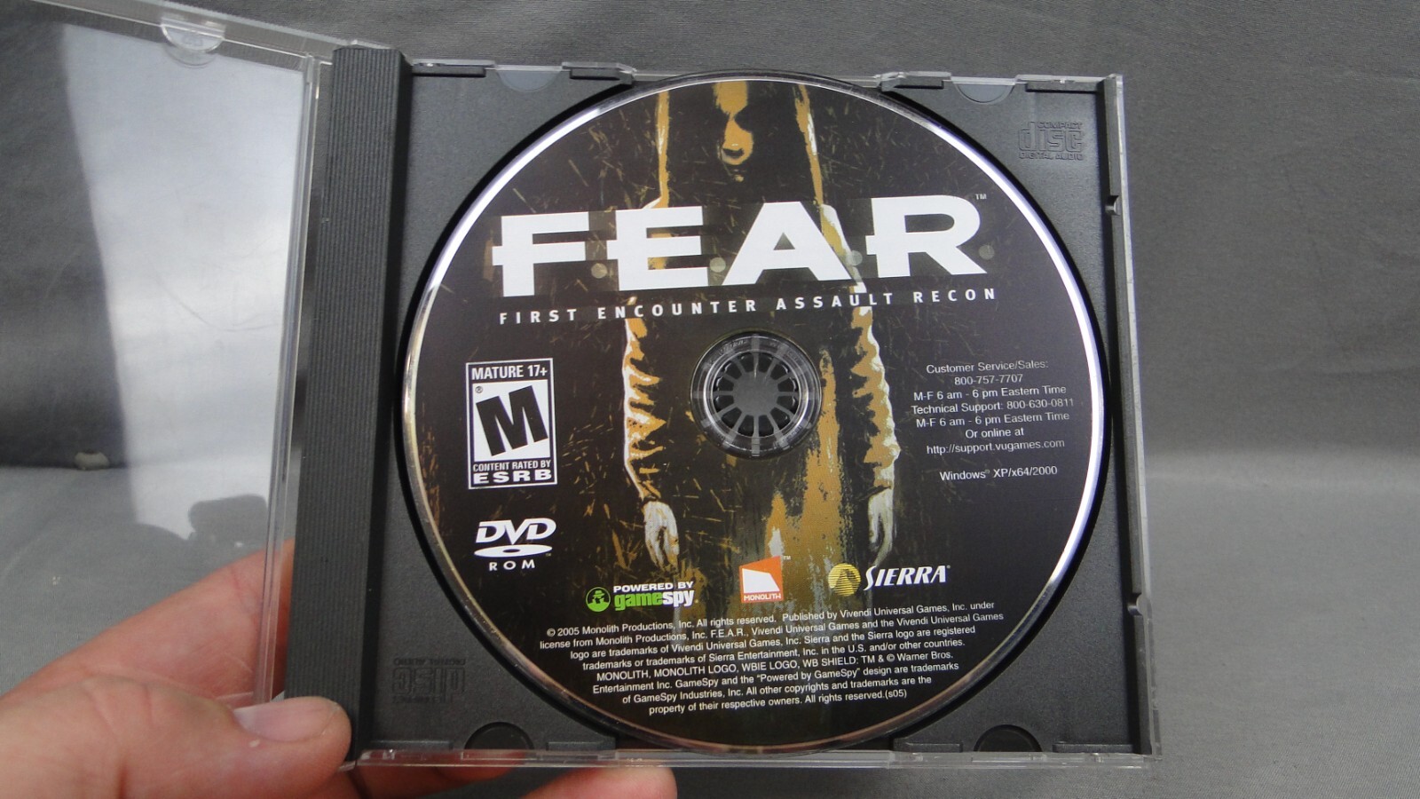 Fear Perseus Mandate First Encounter Assault Recon PC CD ROM Game Fear 3 Bioware