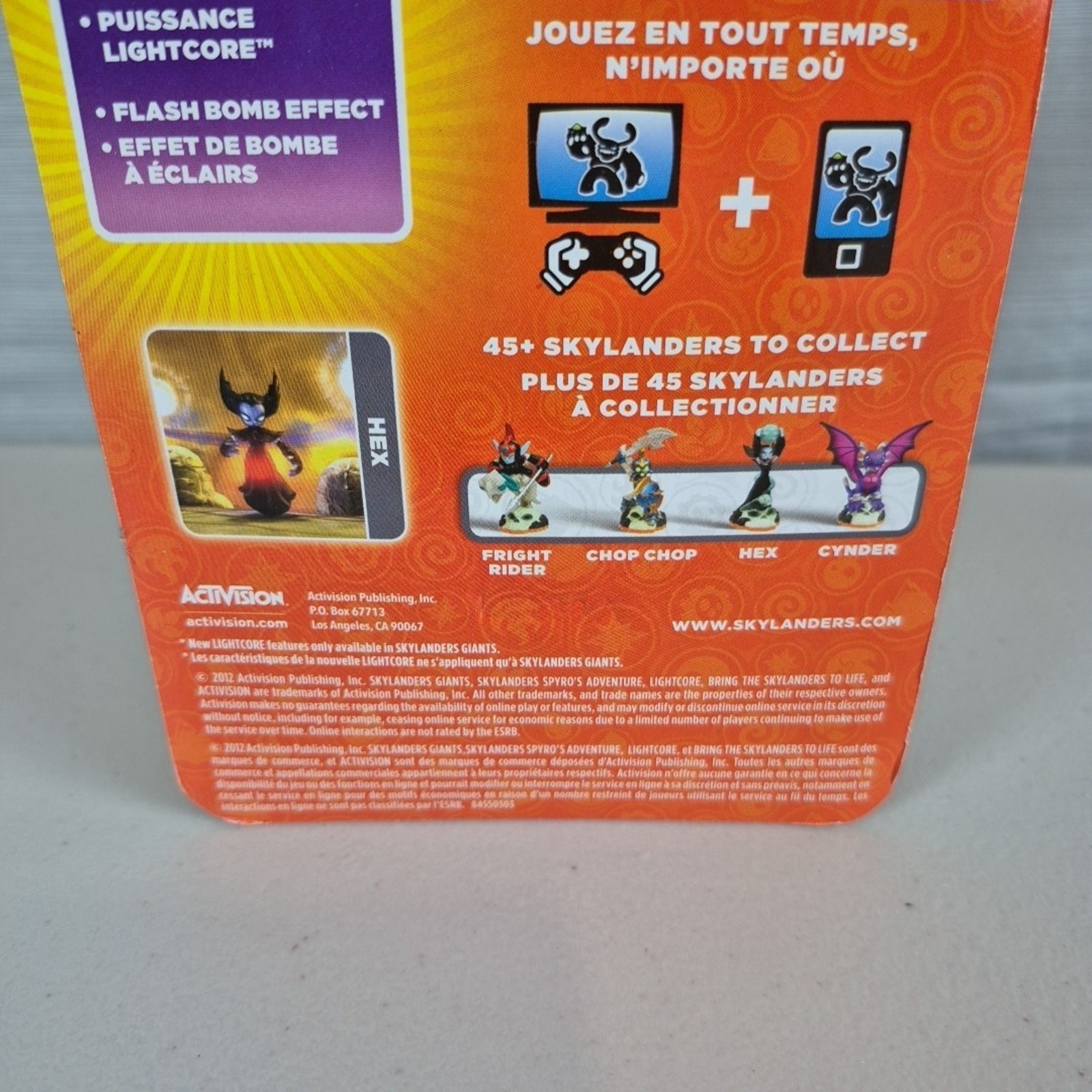 Skylanders Giants Activision Hex Lightcore Lights Up Toys to Life Game Figure