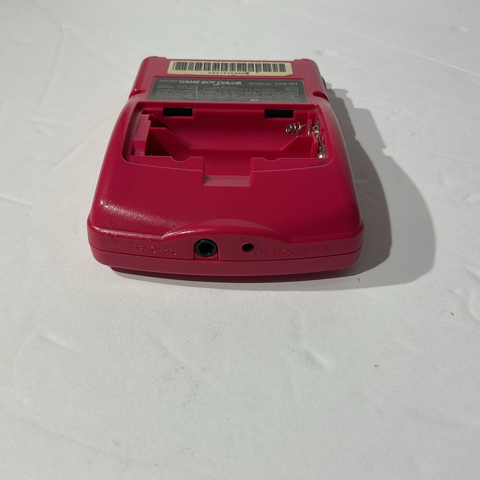 Nintendo Game Boy Color Berry Pink Handheld System CGB-001 – No Battery Cover