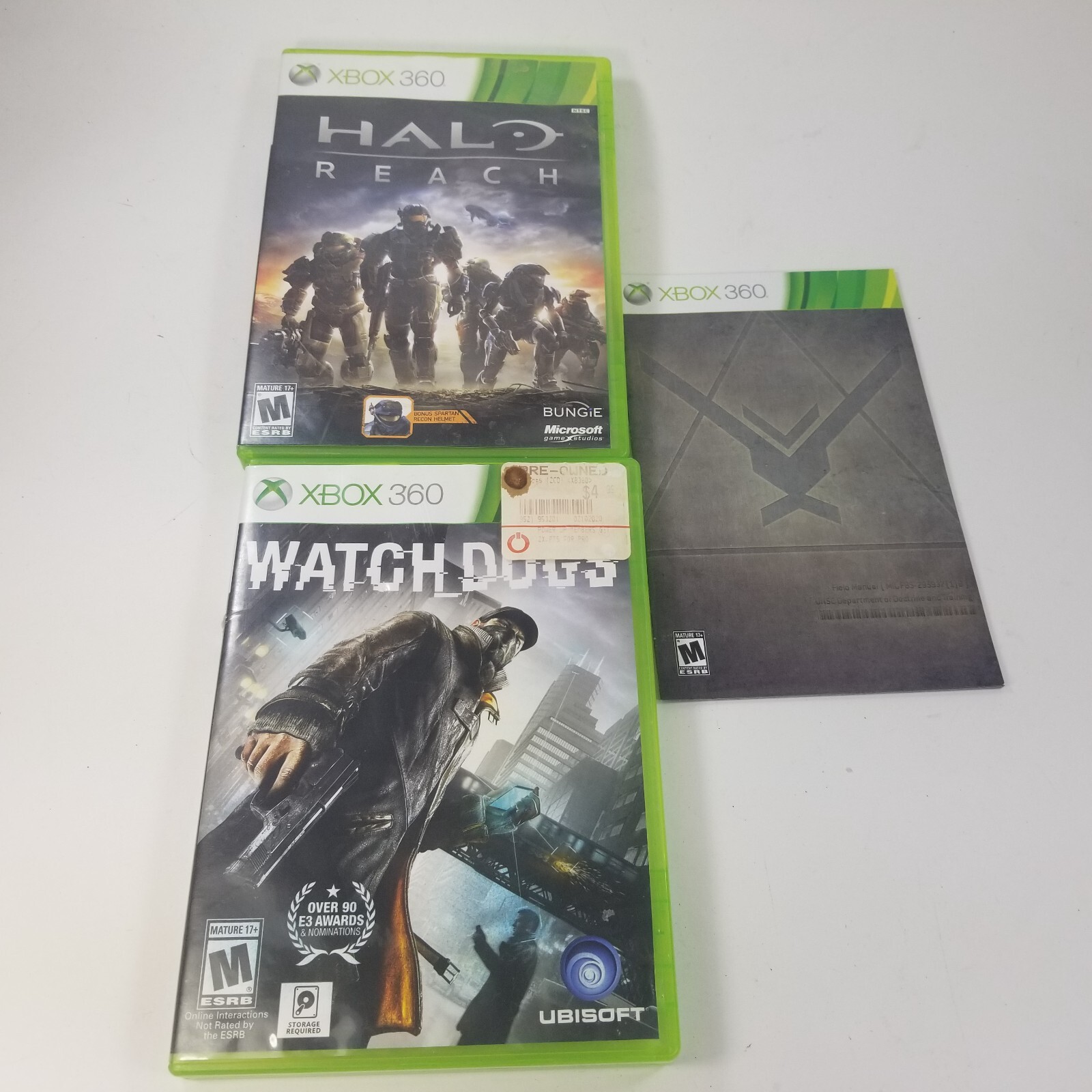 Halo Reach & Watchdogs – Microsoft Xbox 360 Lot of 2 Games