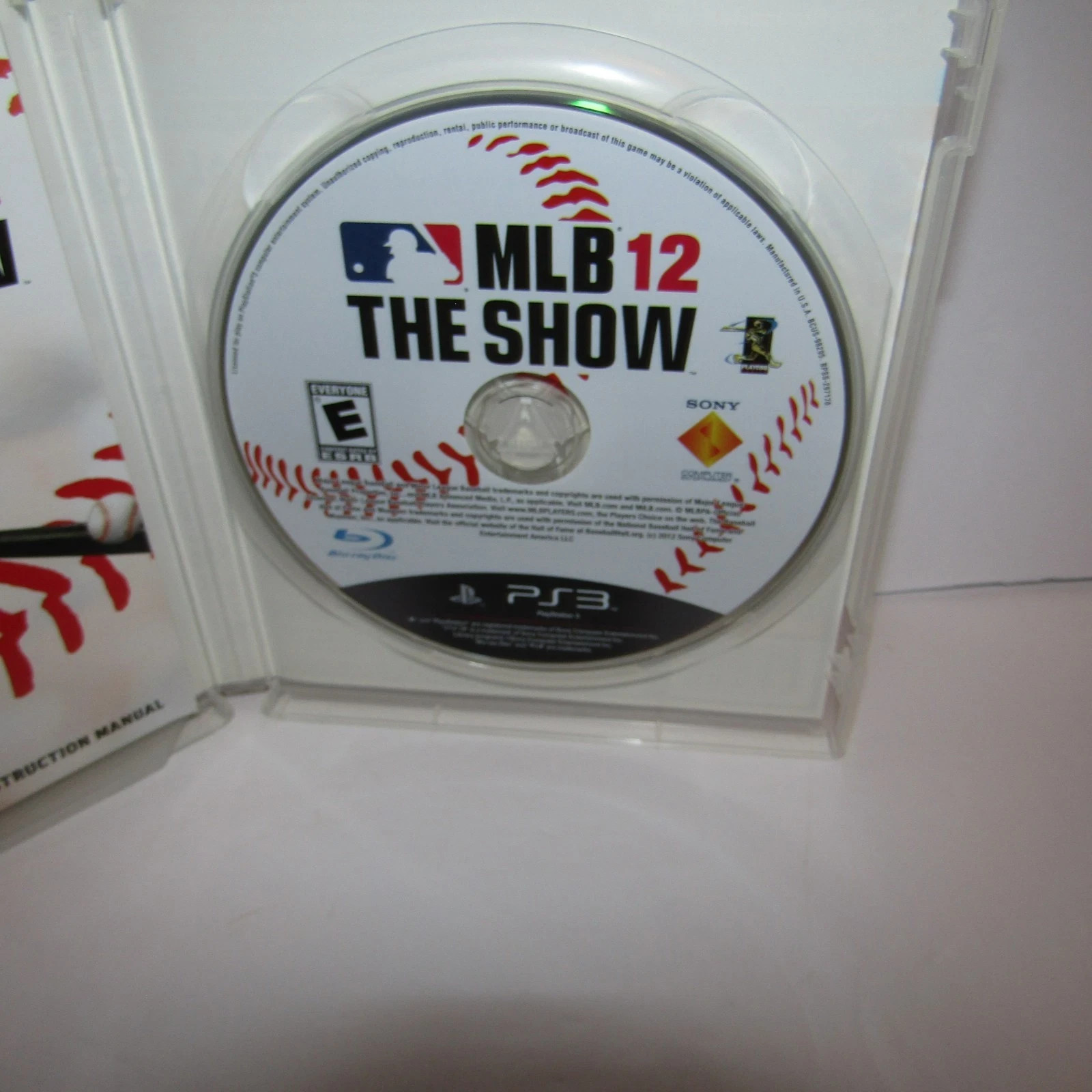 MLB 12 The Show / MLB 08 The Show Sony PlayStation 3 PS3 Baseball Video Game Lot