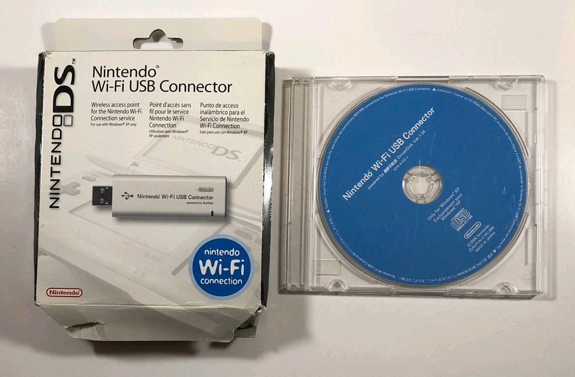 Nintendo Wi-Fi USB CD and Box ONLY! NO Connector/Dongle or Adapter Please READ!
