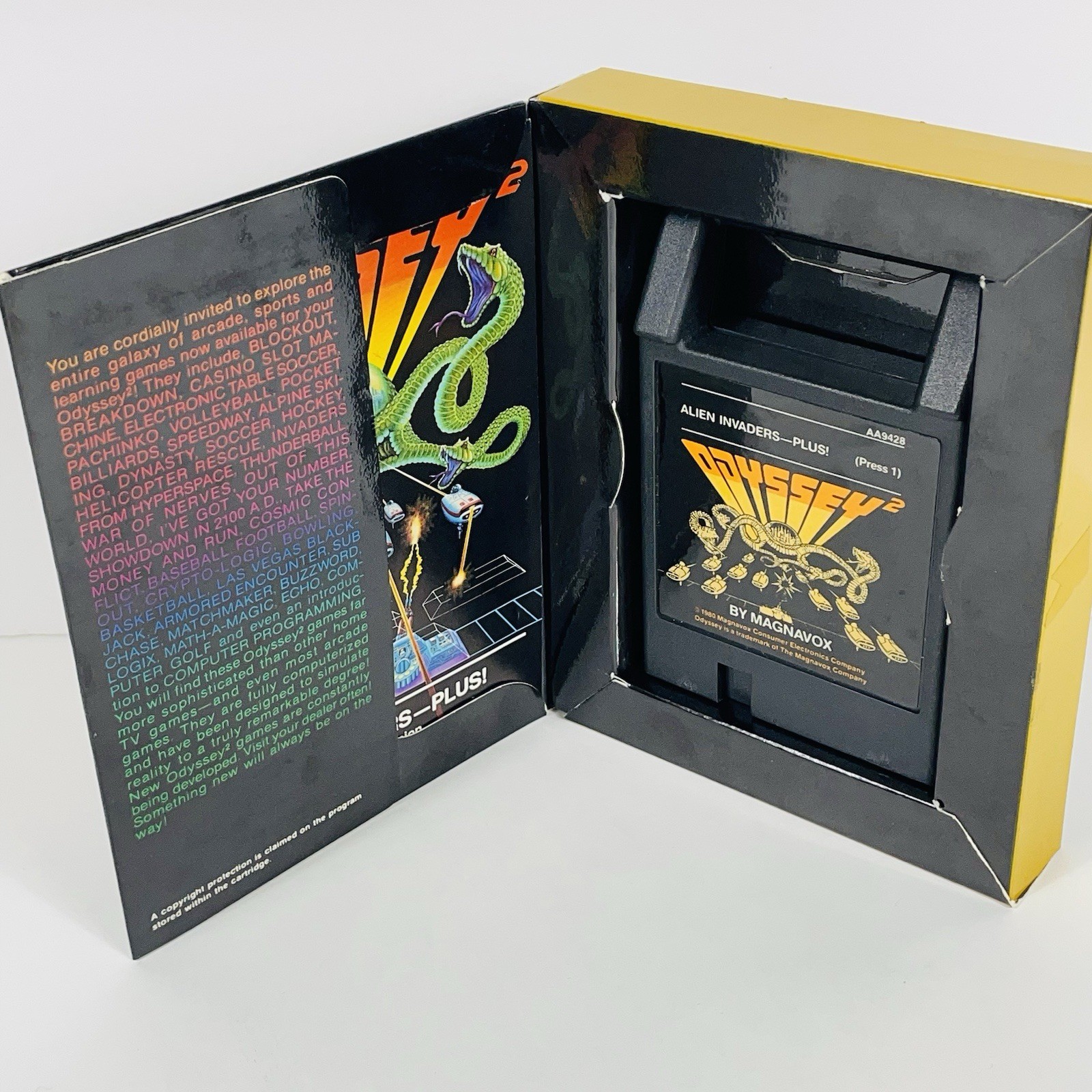 Alien Invaders Plus for Magnavox Odyssey 2 in Box with Manual