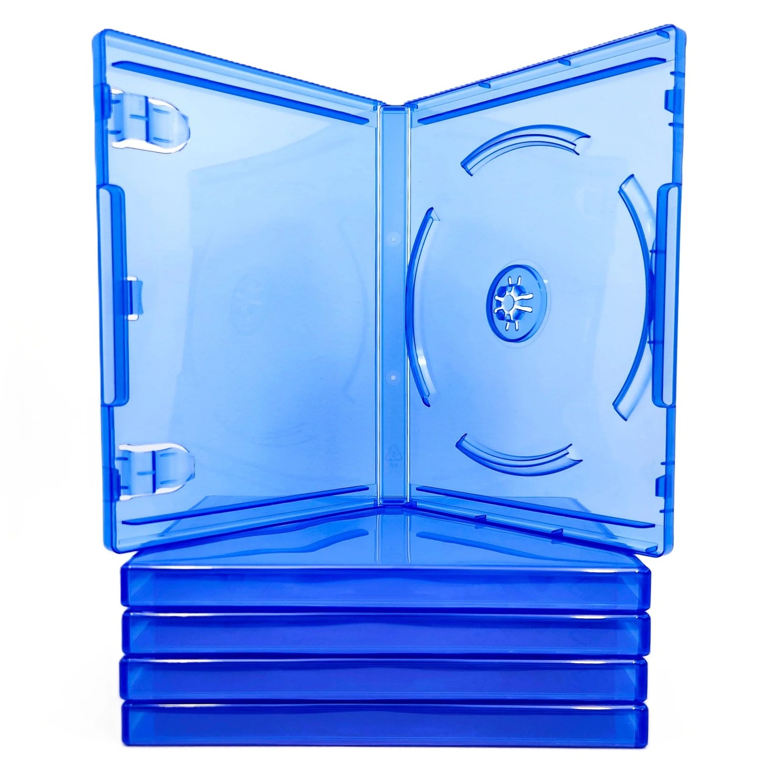 PS4 Replacement Game Case 5-Pack – New Empty Blue PlayStation 4 Disc Cases Only