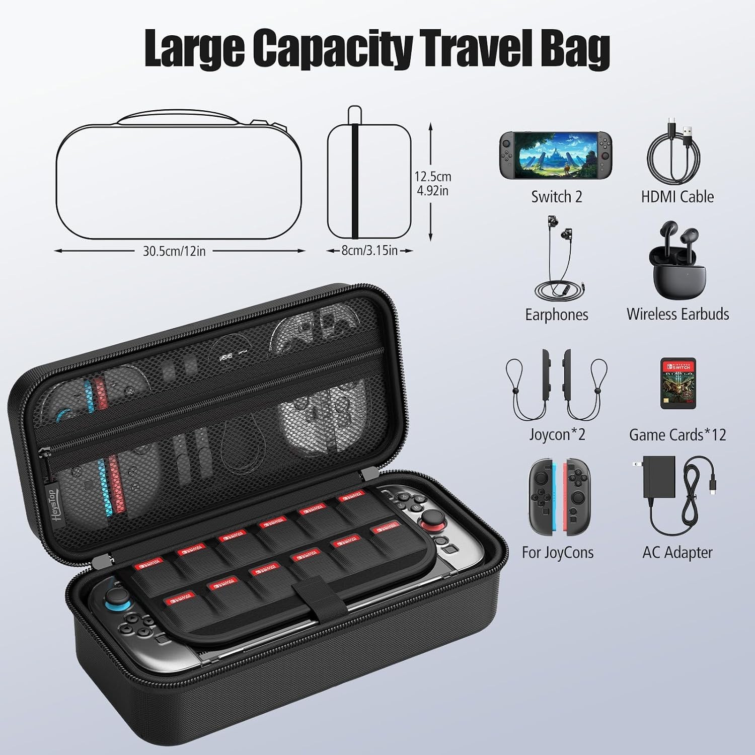 Carrying Case for Nintendo Switch 2,Portable Travel Case for Nintendo