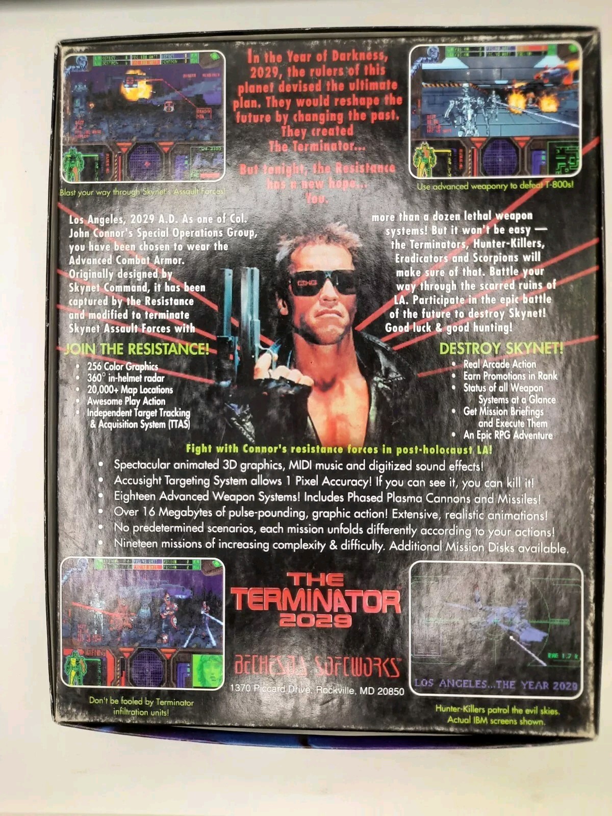 VINTAGE RARE 1993 The Terminator 2029 Big Box PC: IBM 3.5″ Floppy Disk NO Manual