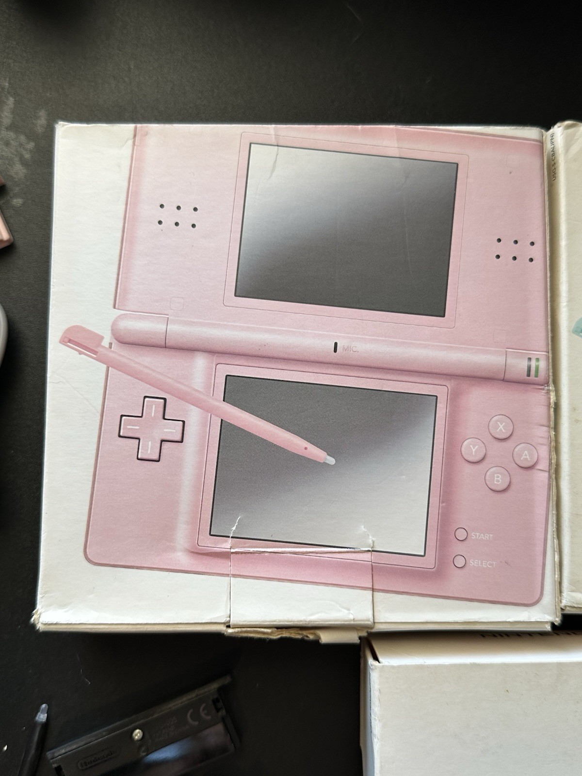Lot 3 In Box Nintendo DS Lite Crimson Red Black Ice Blue Noble Coral Pink Works