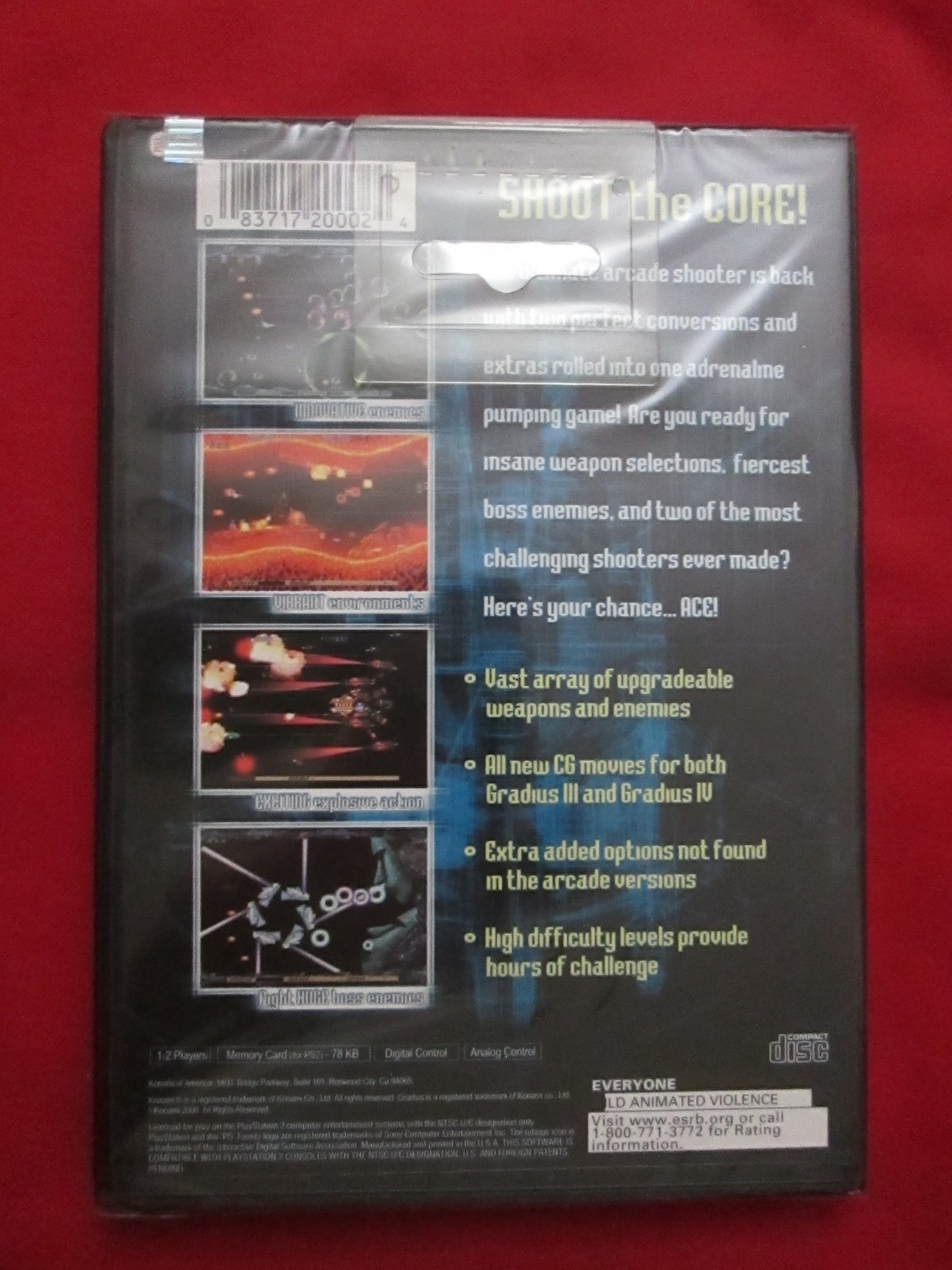 Gradius III and IV (Sony PlayStation 2 PS2, 2000) RARE NEW Sealed