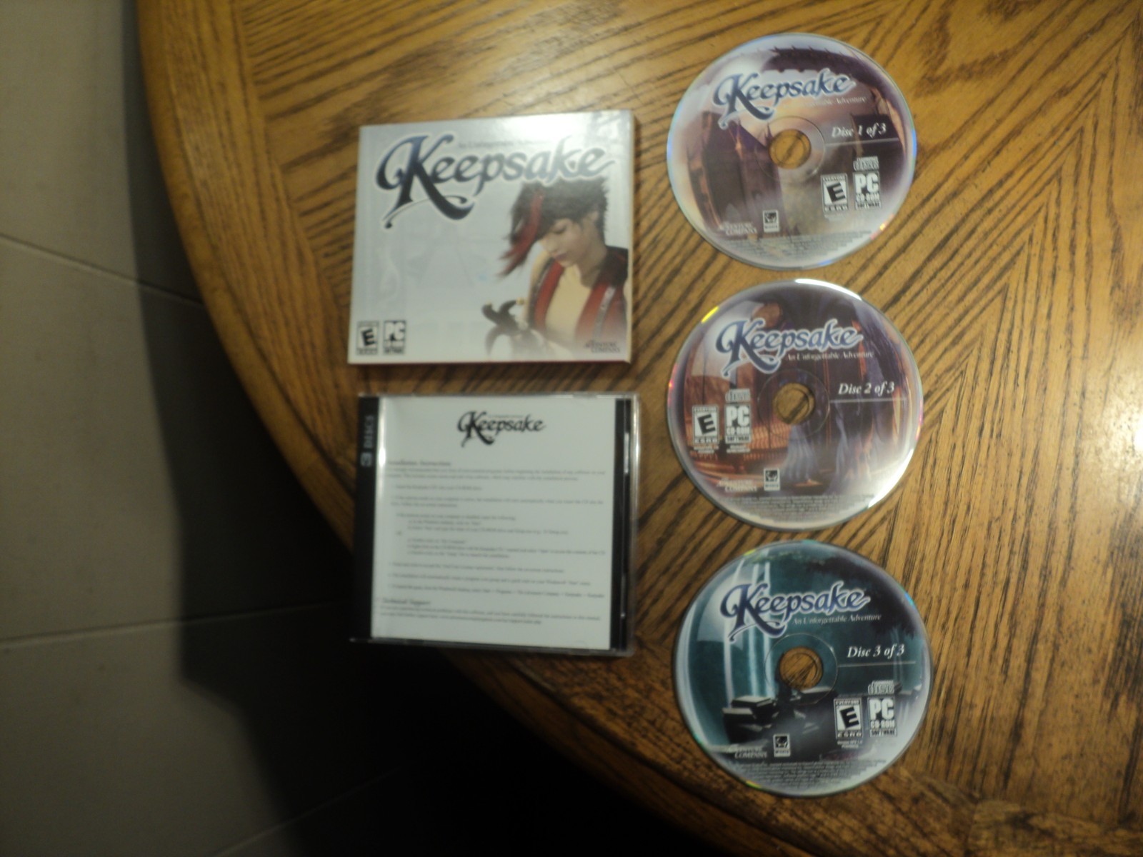 Keepsake (The Adventure Company, 2006) Sleeve, Case, Manual & 3 Disc