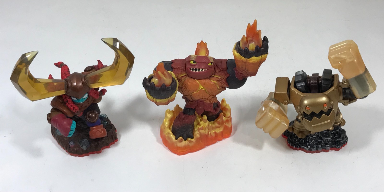 Activision Skylanders Action Figures Lot Of 3. Hot Head Jawbreaker Head Rush