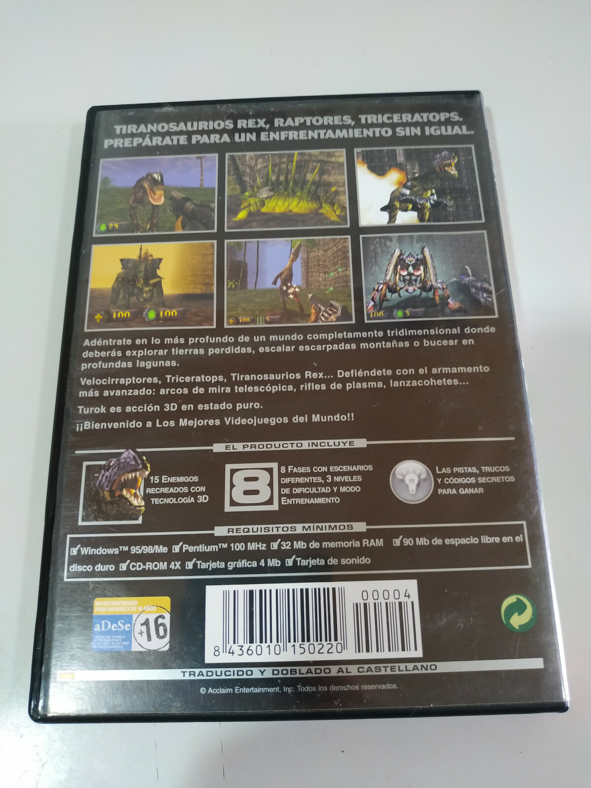 Turok dinosaur hunter MVM – PC CD-Rom Game Spain Edition