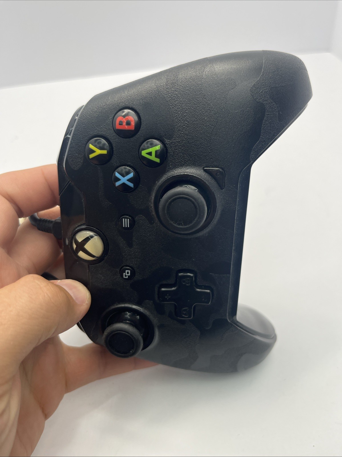 BLACK CAMO MICROSOFT XBOX 1 VIDEO GAME WIRED CONTROLLER 048-065