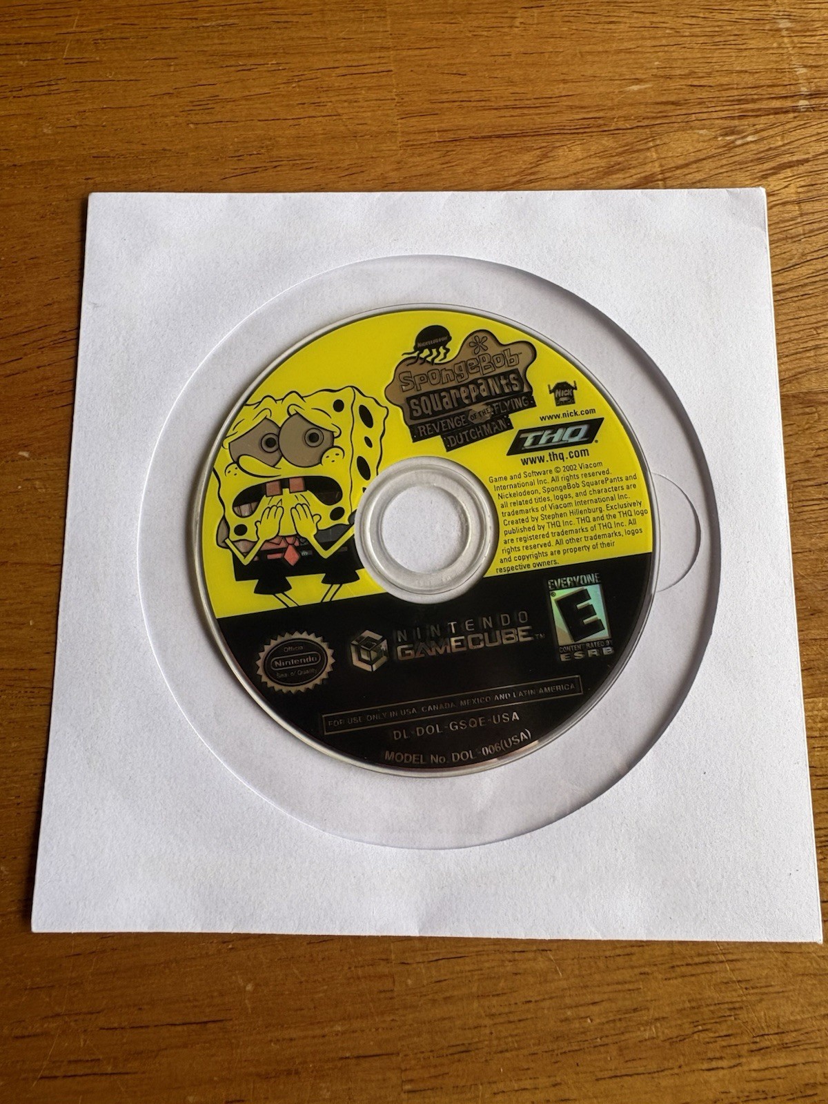 SpongeBob SquarePants Revenge of the Flying Dutchman DISC ONLY Nintendo GameCube