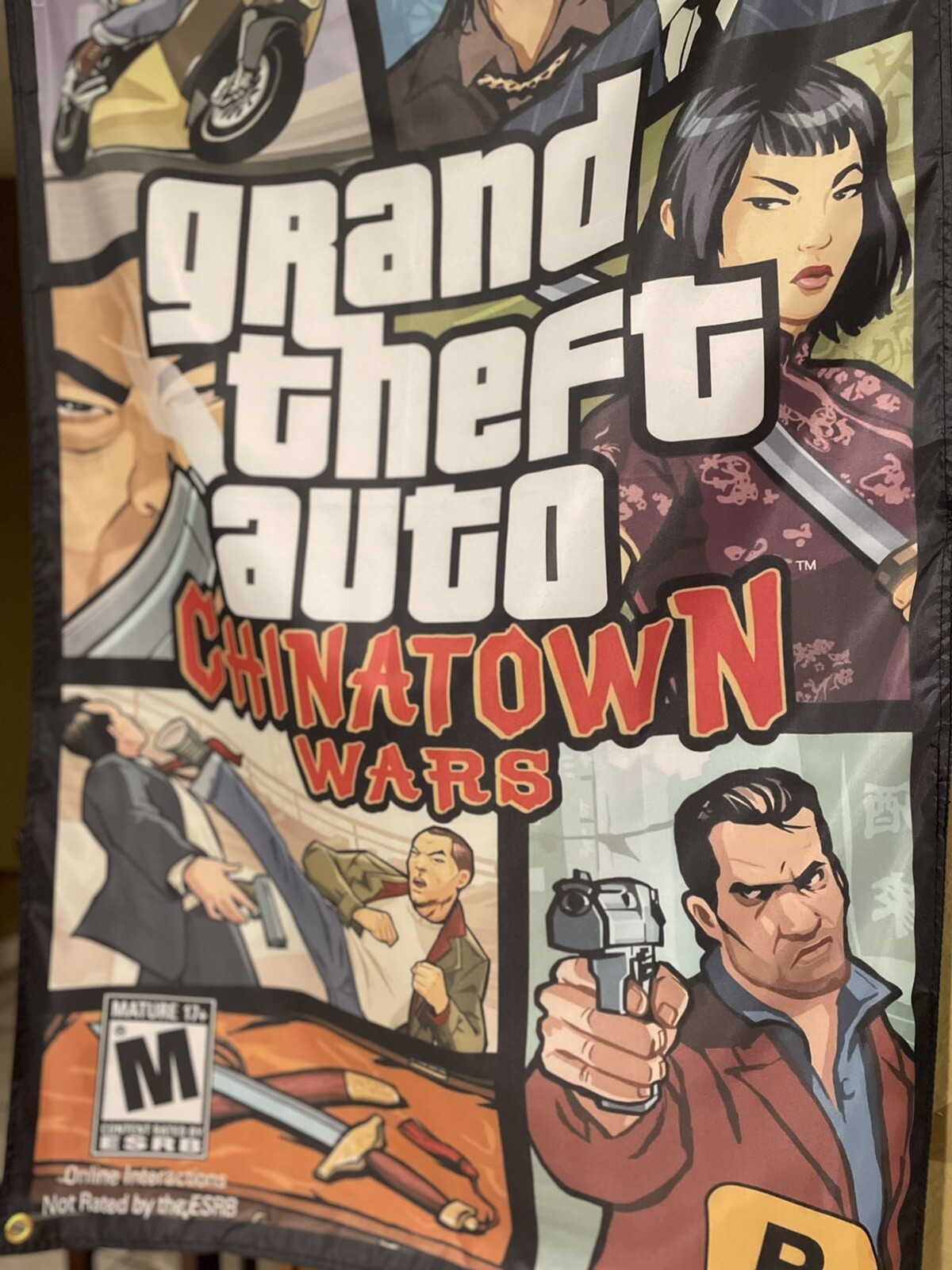 Grand Theft Auto Chinatown Wars 5′ Flag Banner Sony PSP PlayStation Portable GTA